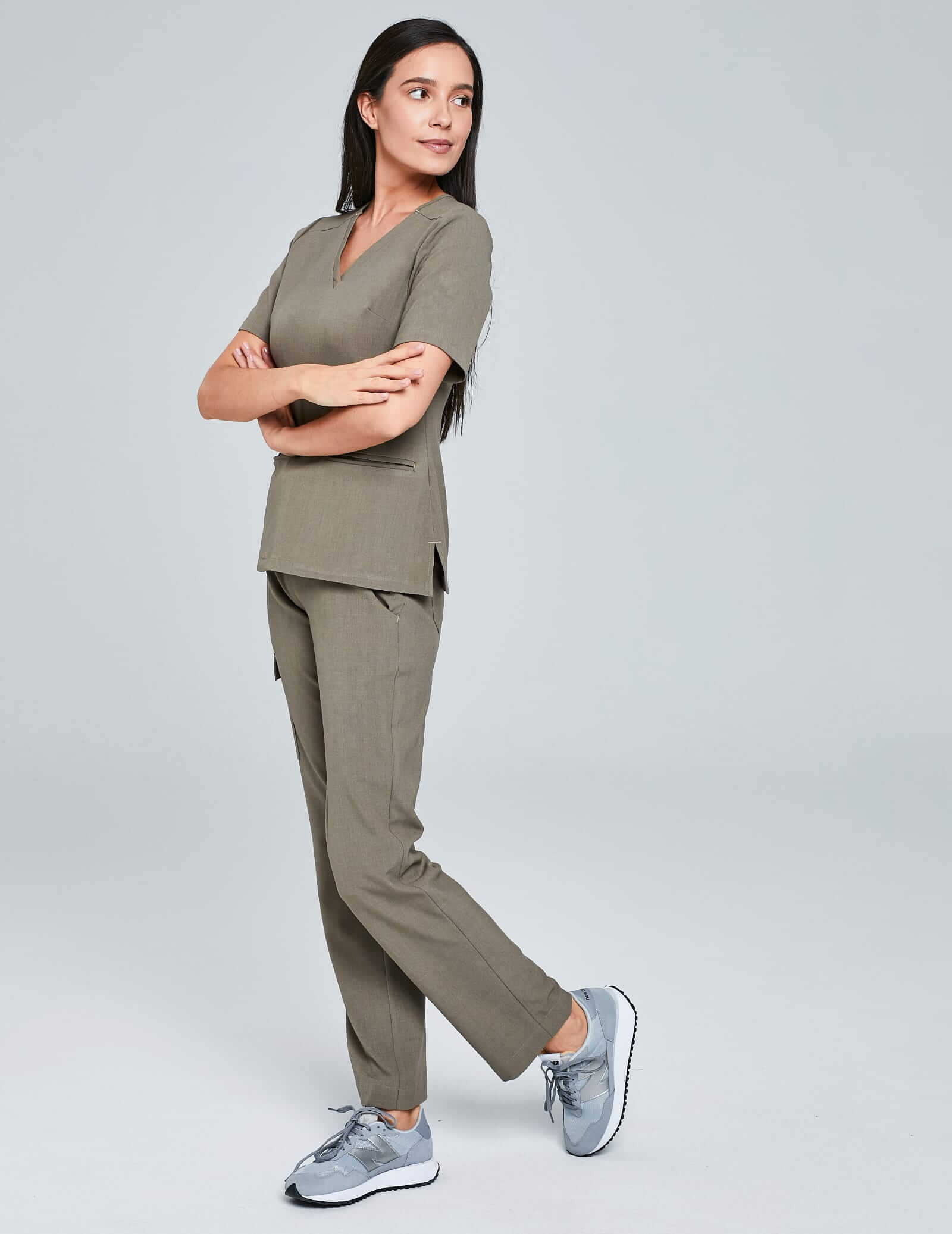 Damen-Yogahose – Dunkler Sand