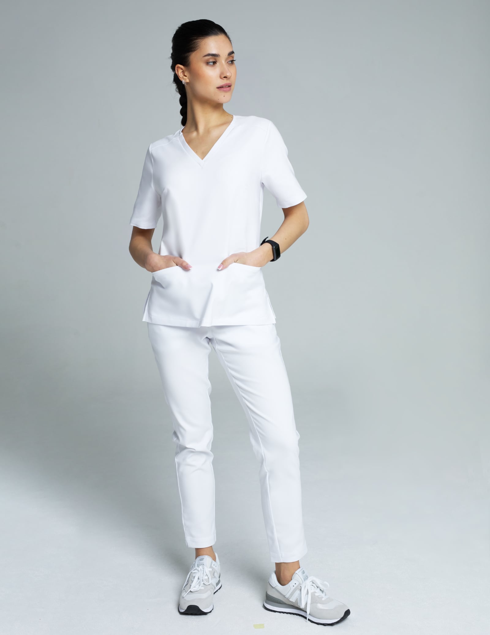 Basic-Hose für Damen – Weiß