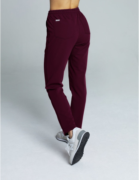 Damen Basic Hose - BURGUNDY