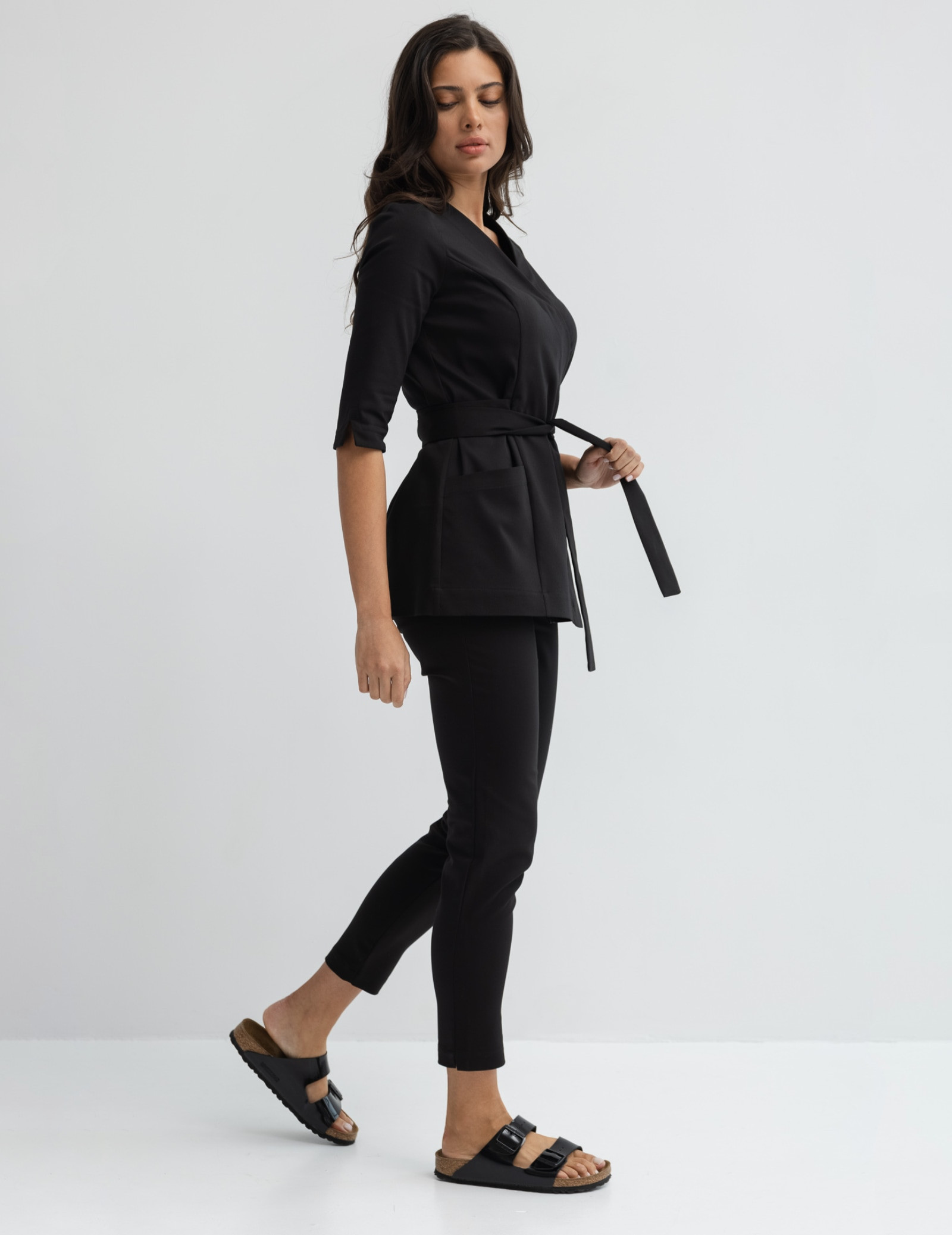 Damen Medizinische Hose Slim Fit- TRUE BLACK