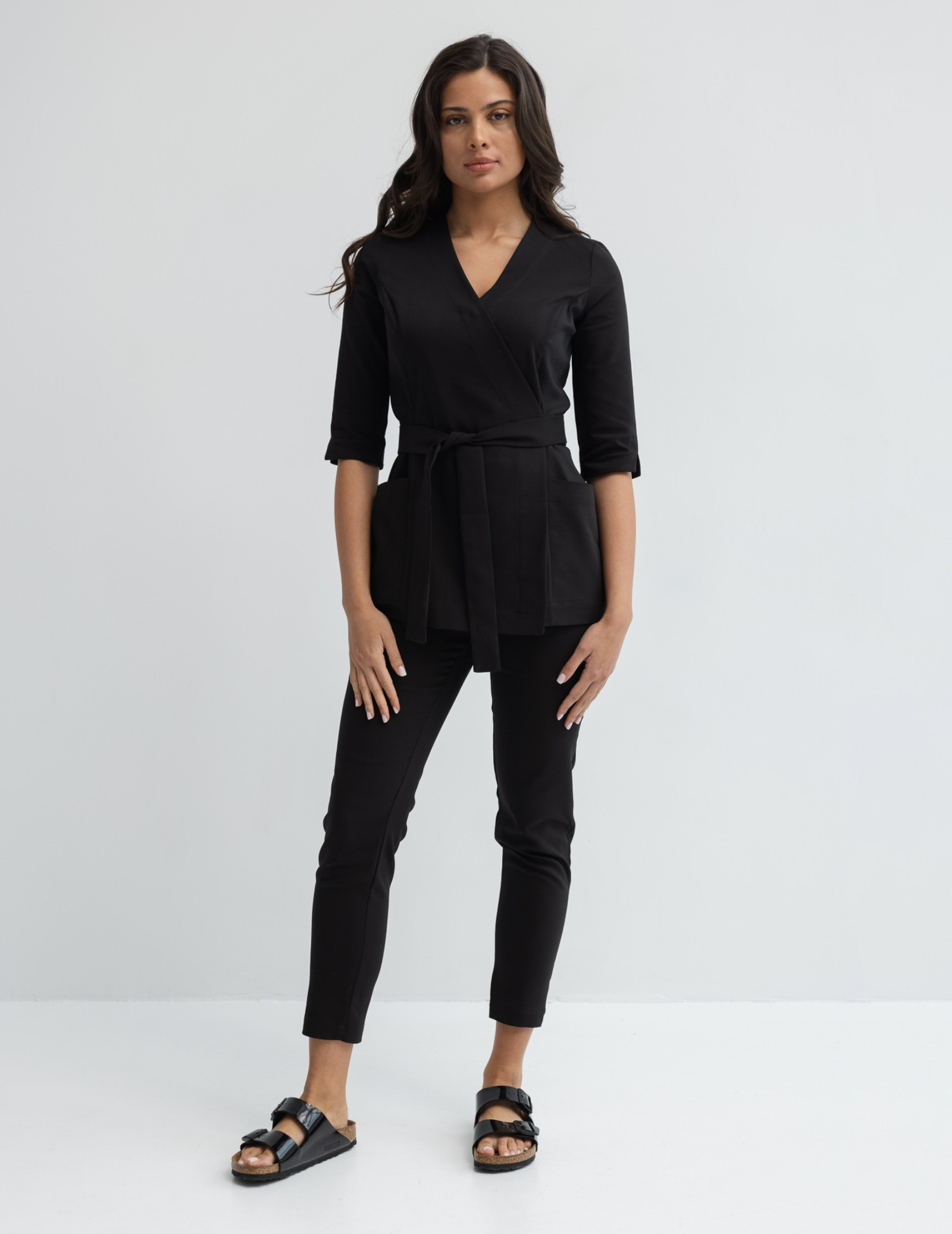 Damen Medizinische Hose Slim Fit- TRUE BLACK
