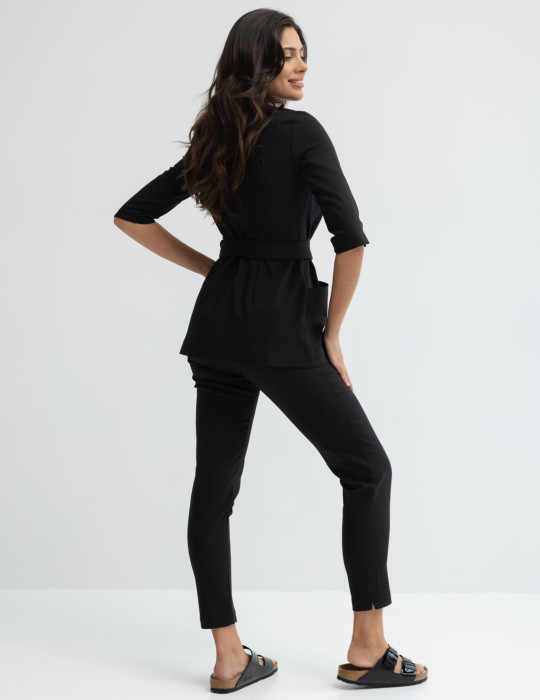 Damen Medizinische Hose Slim Fit- TRUE BLACK