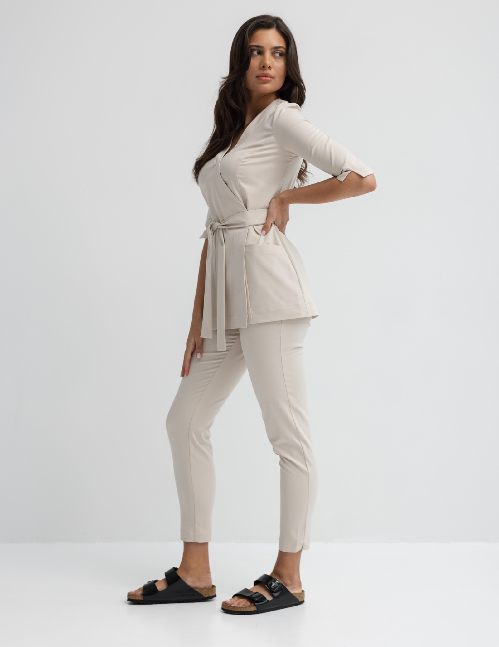 Damen Medizinische Hose Slim Fit - NUDE