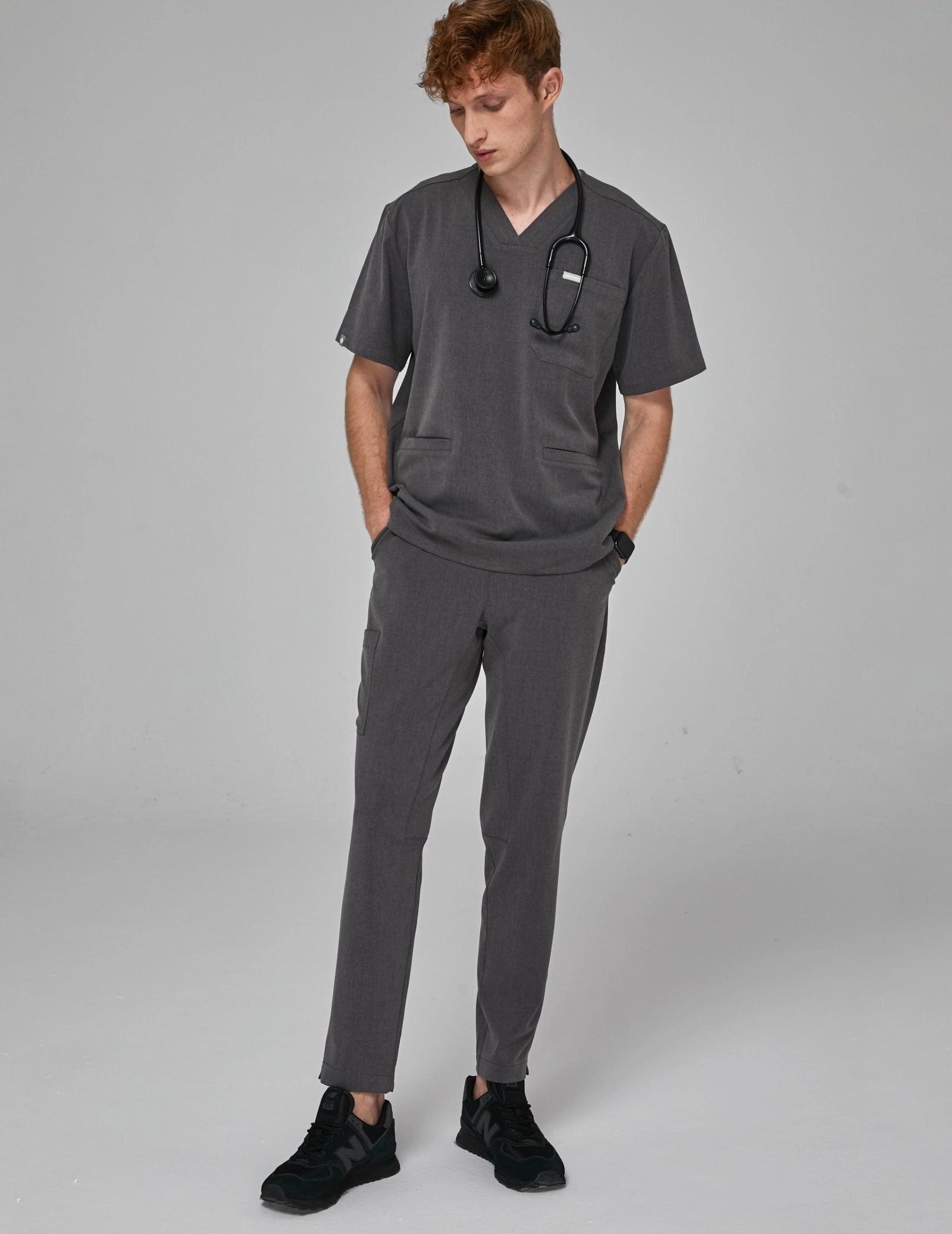 OUTLET Medizinische Bluse Basic - SHADOW