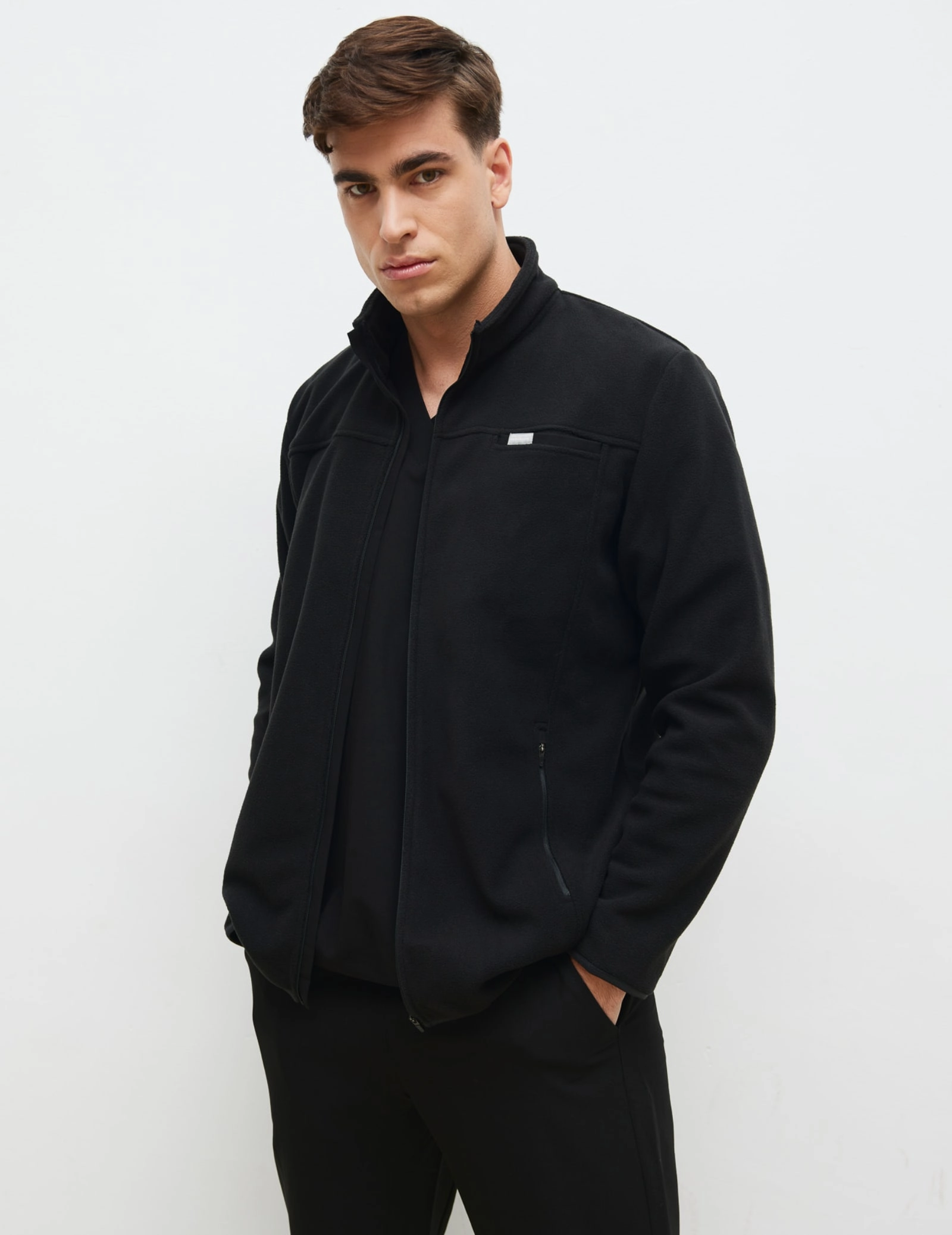 Herren Polarfleece Bluse COZY HEAT - BLACK