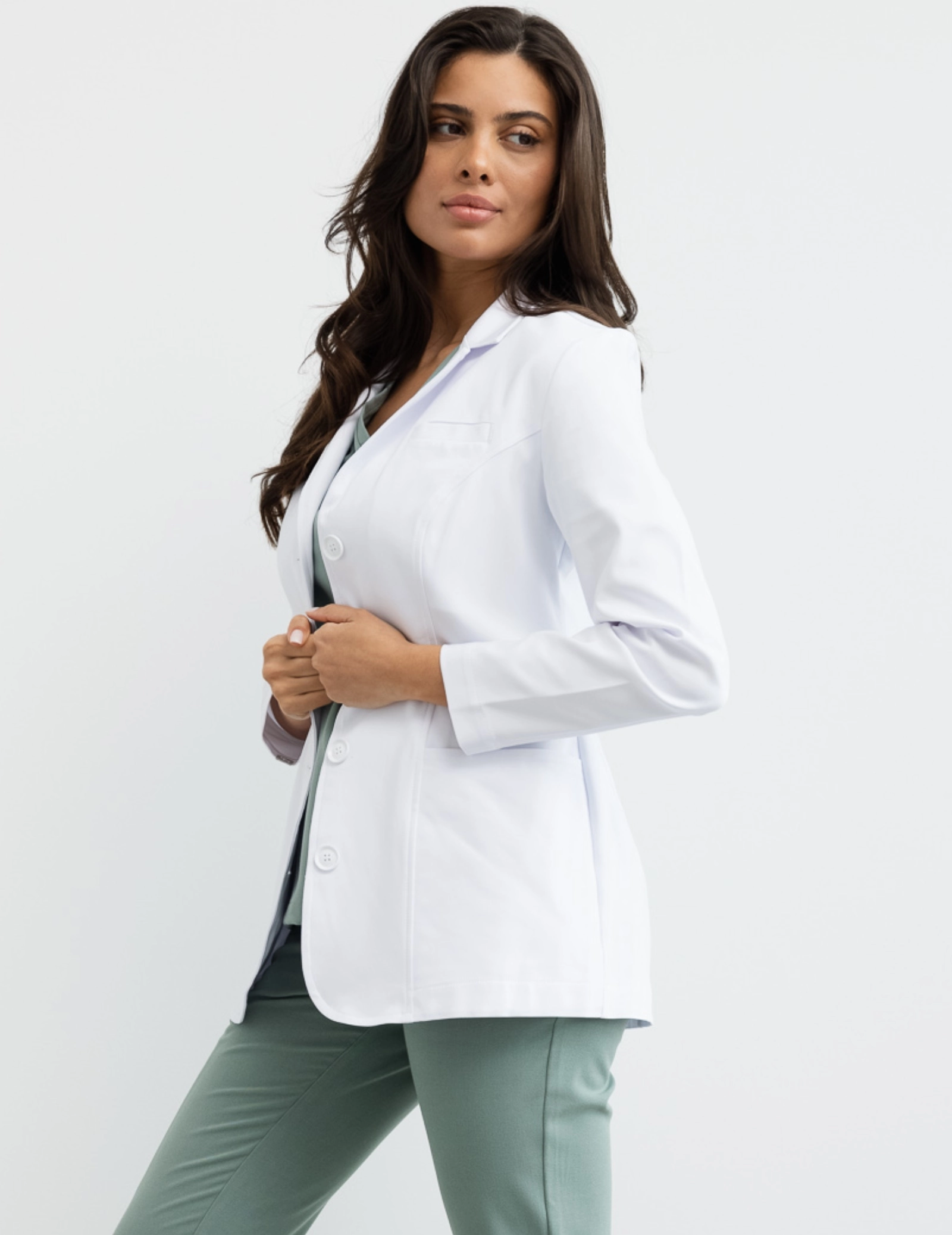 Damen Medizinischer Kittel Slim Fit - MADISON SHORT