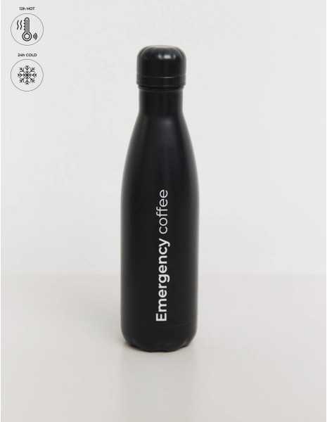 Thermoflasche Classic "Emergency Coffee" - BLACK