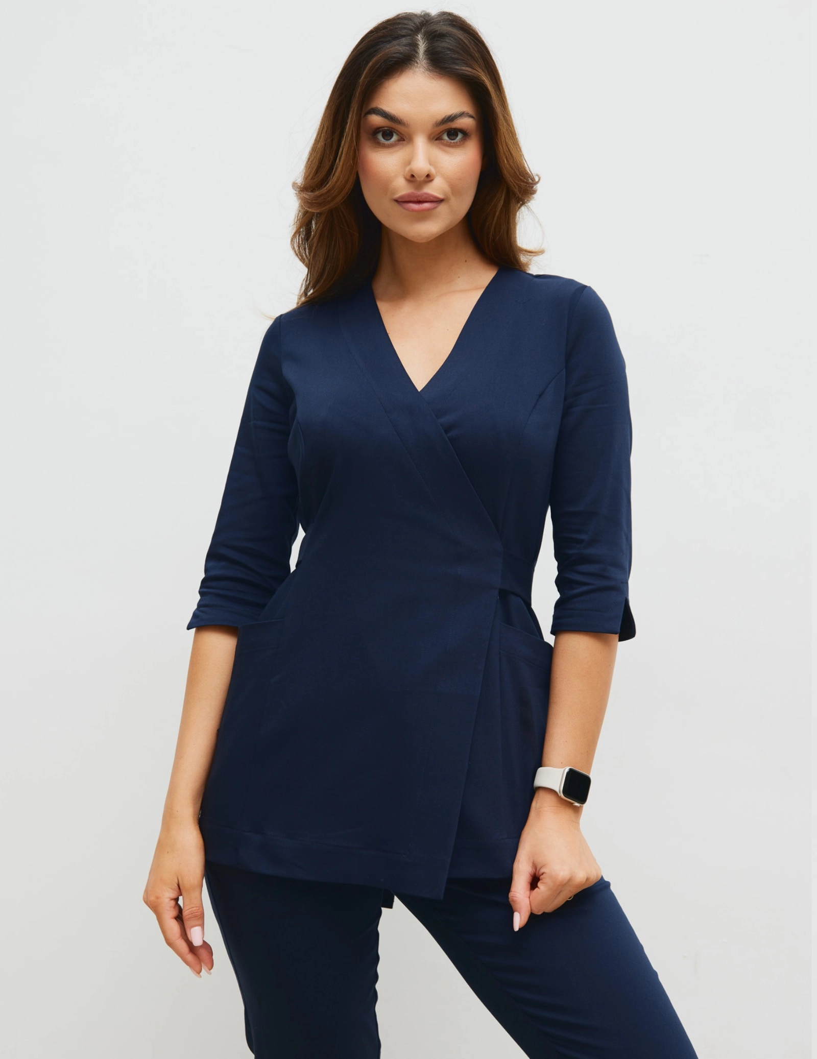 Medizinische Wickelbluse Rosalie - NAVY