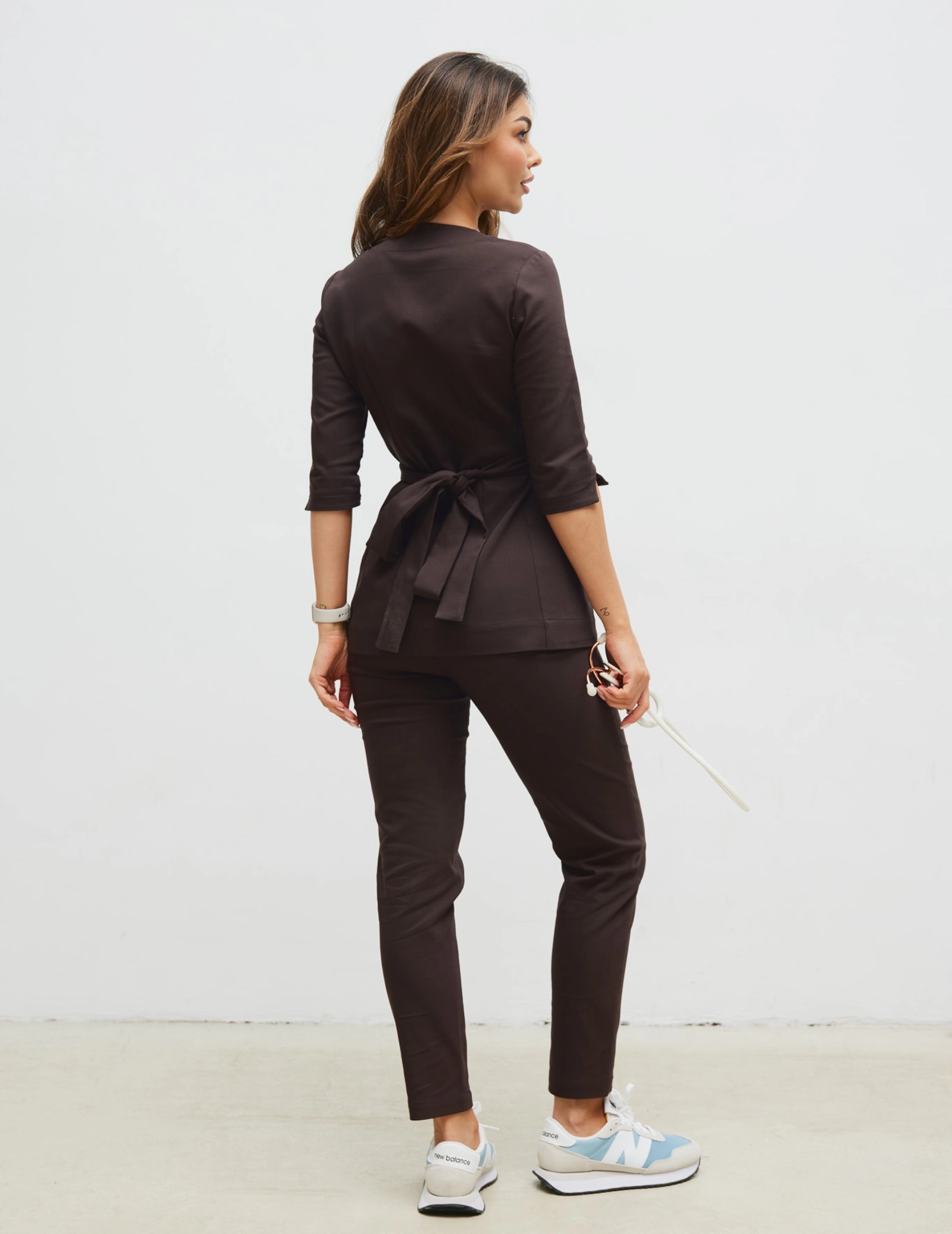 Damen Medizinische Hose Slim Fit - ESPRESSO