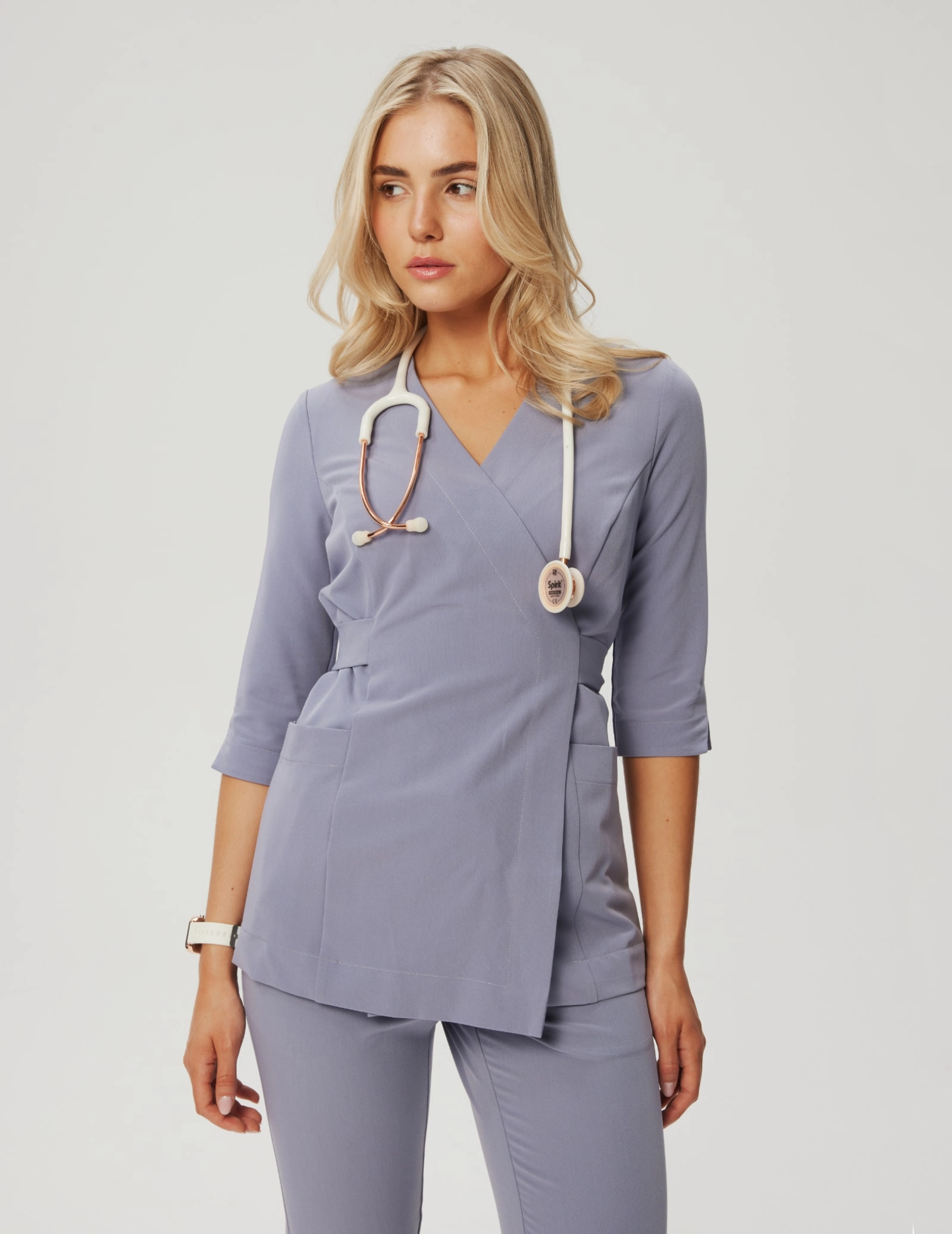 Medizinische Wickelbluse Rosalie - MILKY LAVENDER Medizinische Wickelbluse Rosalie - MILKY LAVENDER