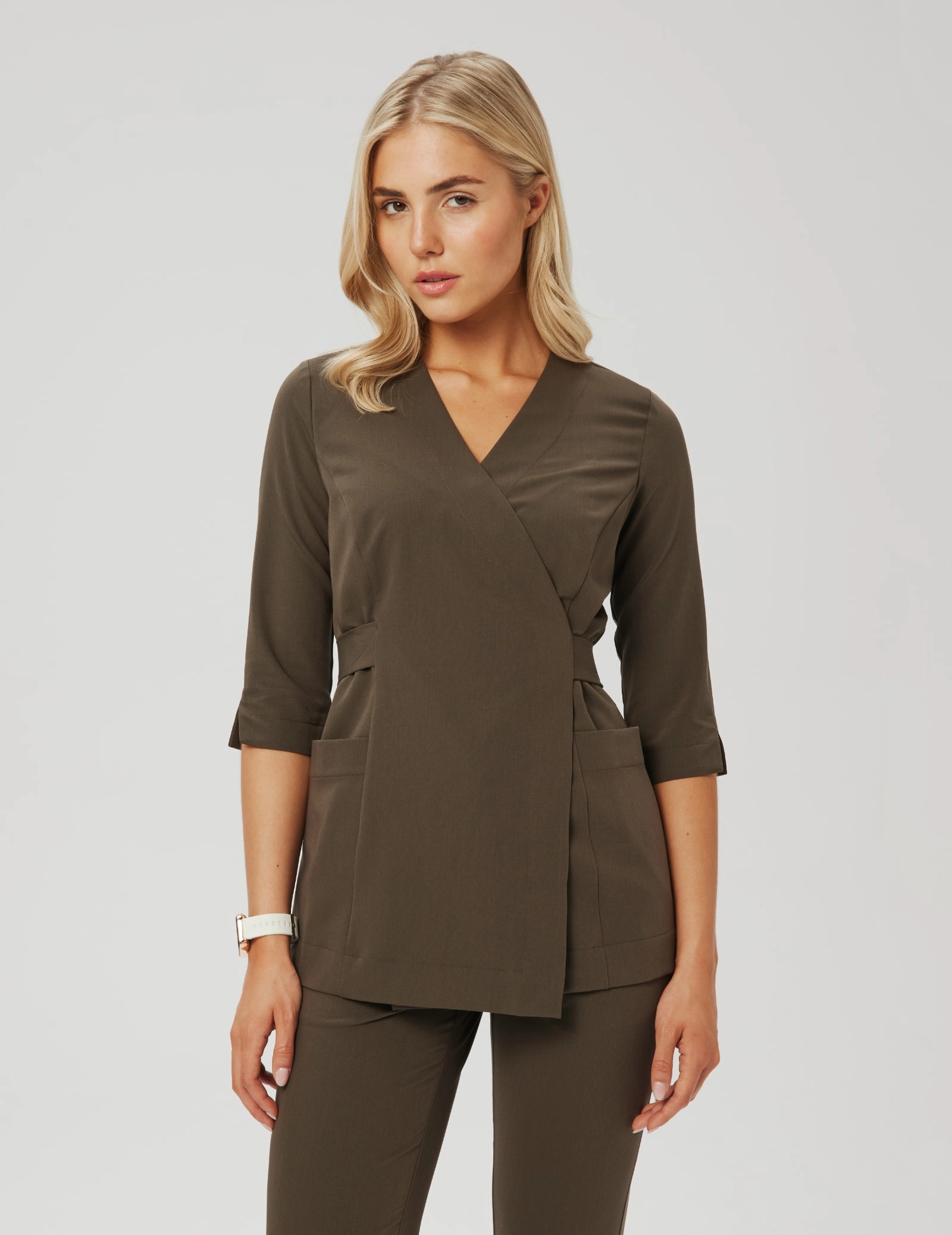Medizinische Wickelbluse Rosalie - OLIVE NIGHT Medizinische Wickelbluse Rosalie - OLIVE NIGHT
