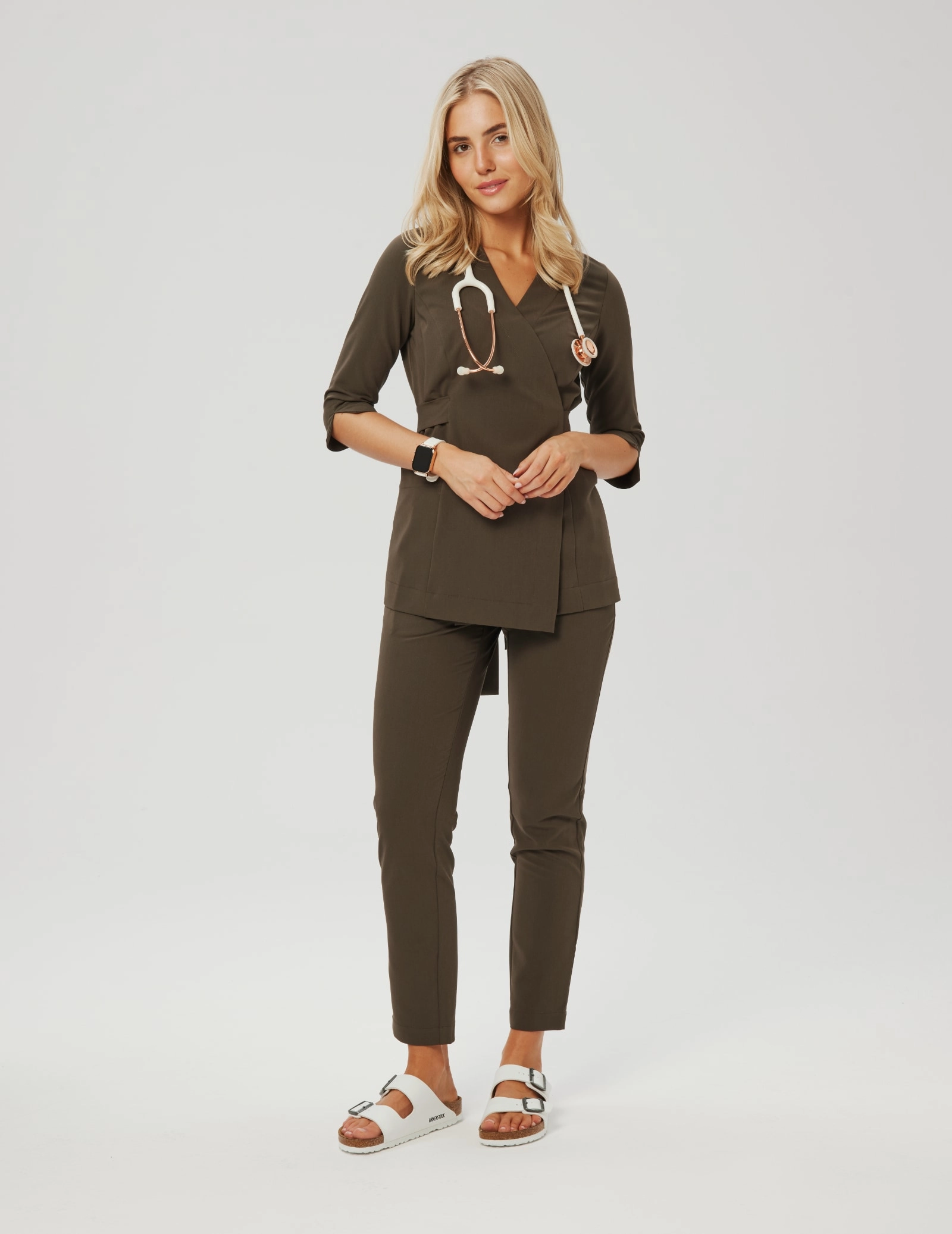 Medizinische Wickelbluse Rosalie - OLIVE NIGHT Medizinische Wickelbluse Rosalie - OLIVE NIGHT