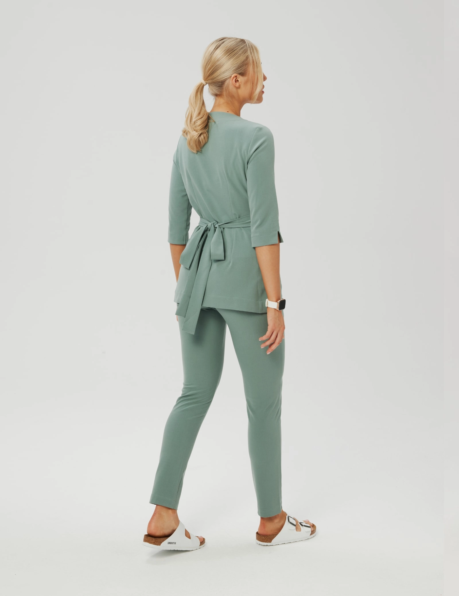 Medizinische Wickelbluse Rosalie - DUSTY GREEN