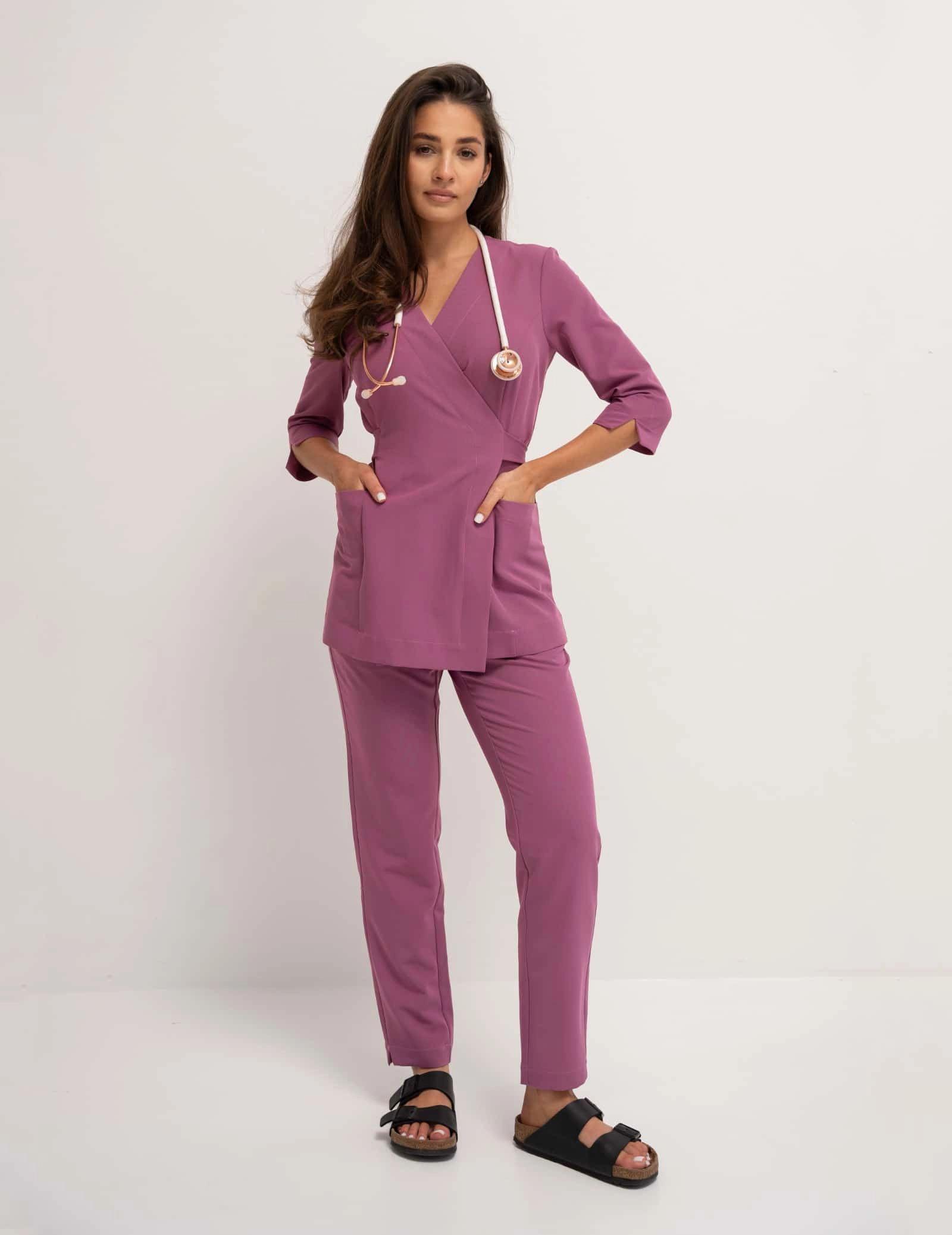 Medizinische Wickelbluse Rosalie - BERRY SHAKE Medizinische Wickelbluse Rosalie - BERRY SHAKE