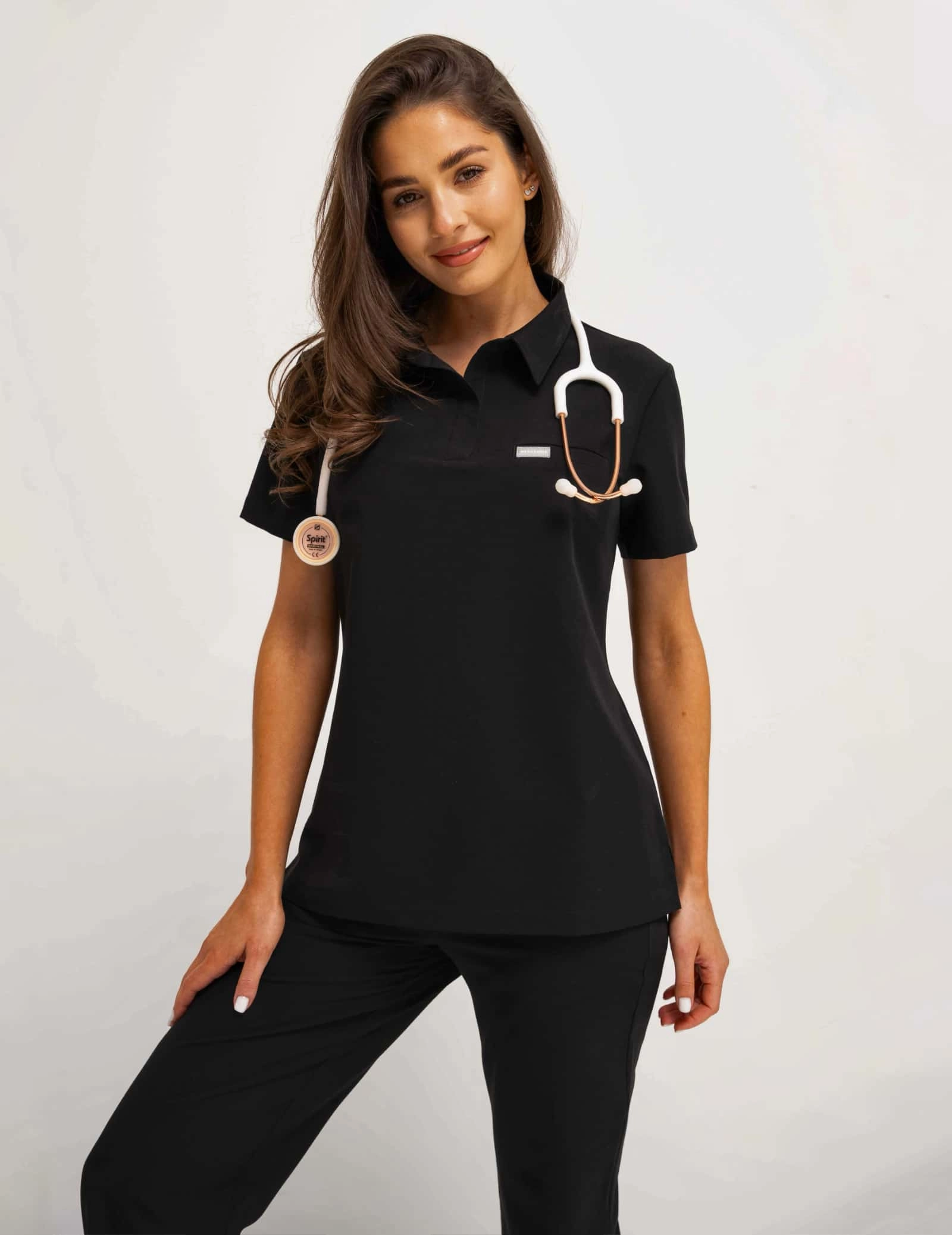 Medizinischer Kasack Polo - BLACK