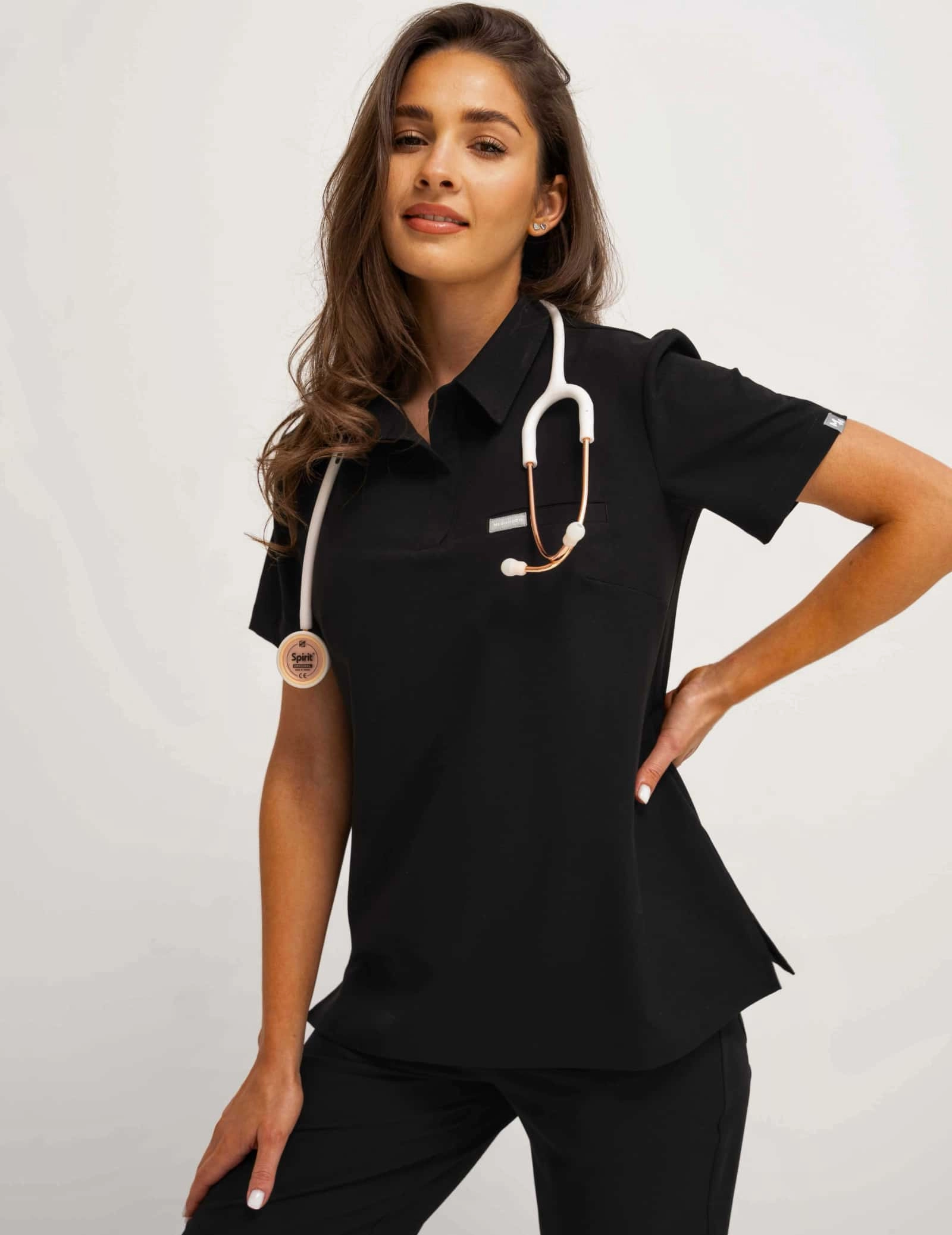Medizinischer Kasack Polo - BLACK