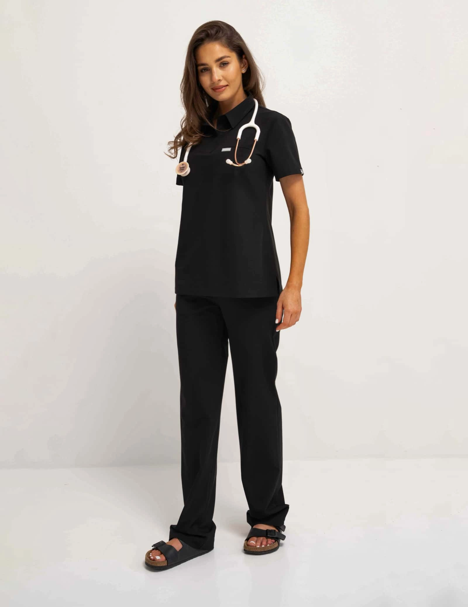 Medizinischer Kasack Polo - BLACK