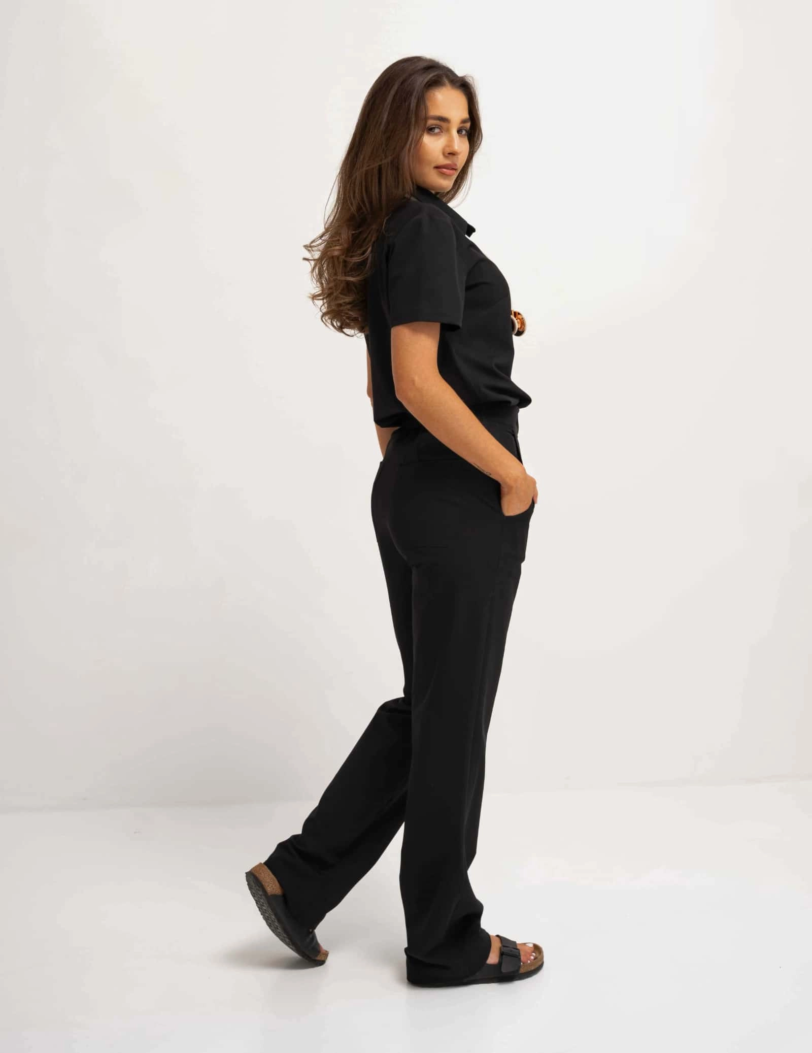 Medizinischer Kasack Polo - BLACK