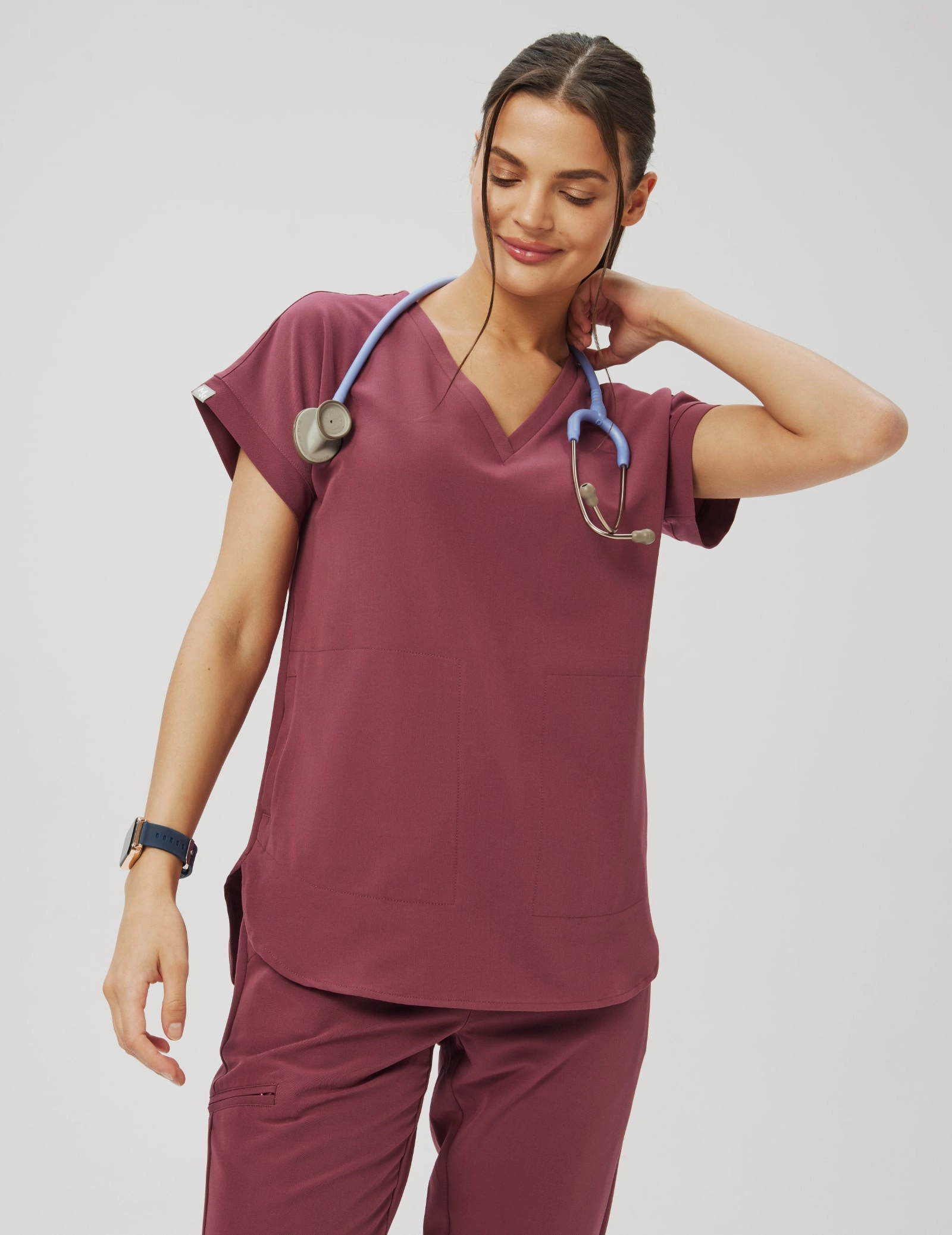 MEDIZINISCHE BLUSE Kendall - MULLED WINE MEDIZINISCHE BLUSE Kendall - MULLED WINE