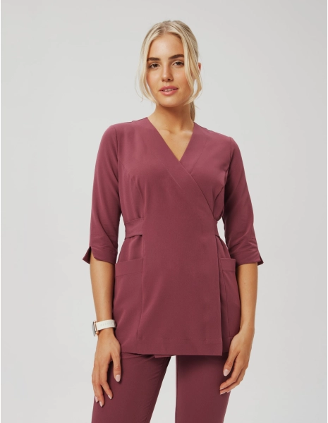 Medizinische Wickelbluse Rosalie - MULLED WINE