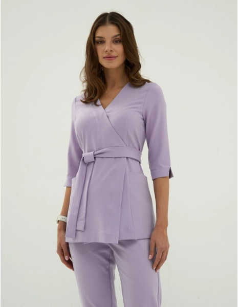 Medizinische Wickelbluse Rosalie - PURPLE HEATHER