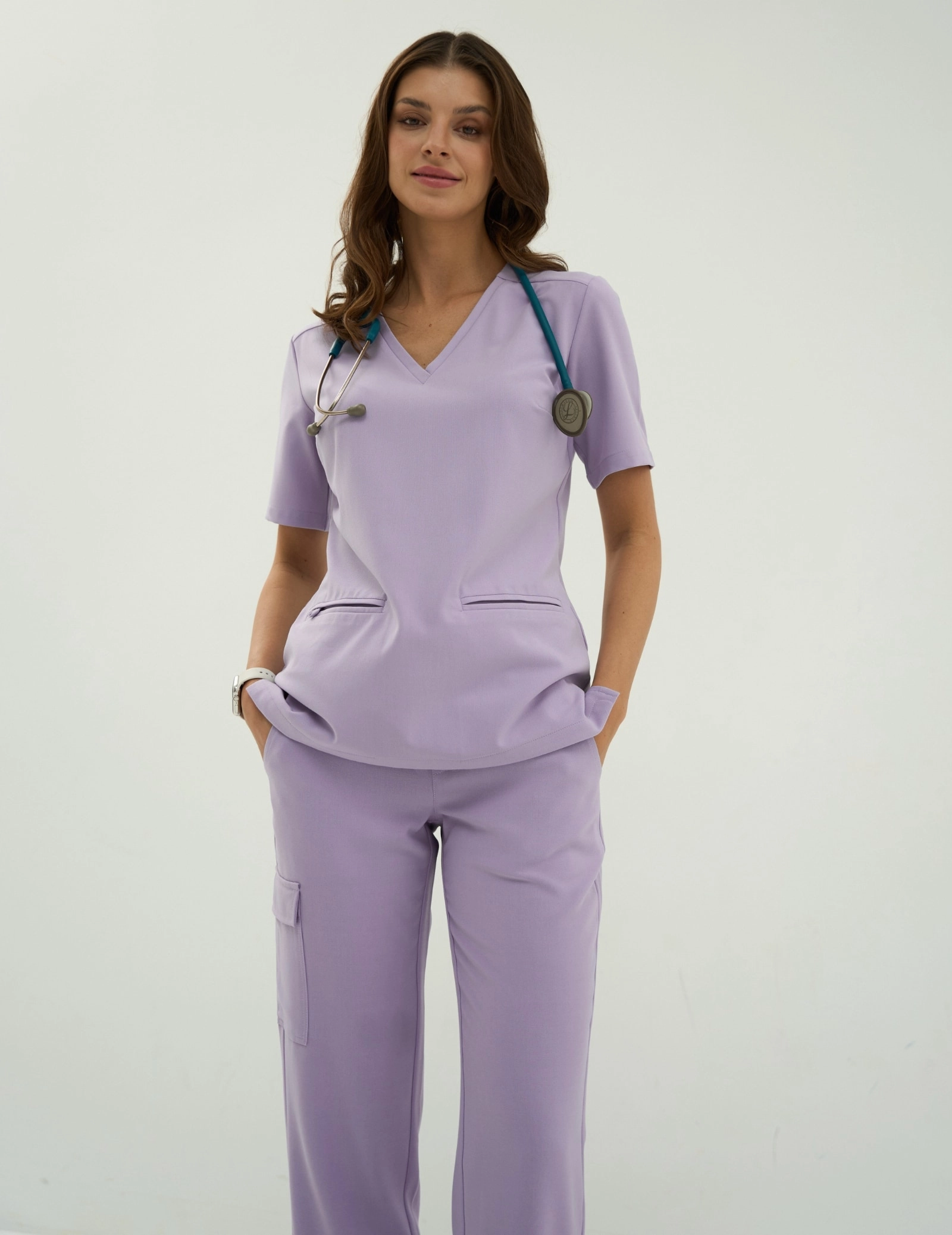 Medizinischer Kasack Casy- PURPLE HEATHER