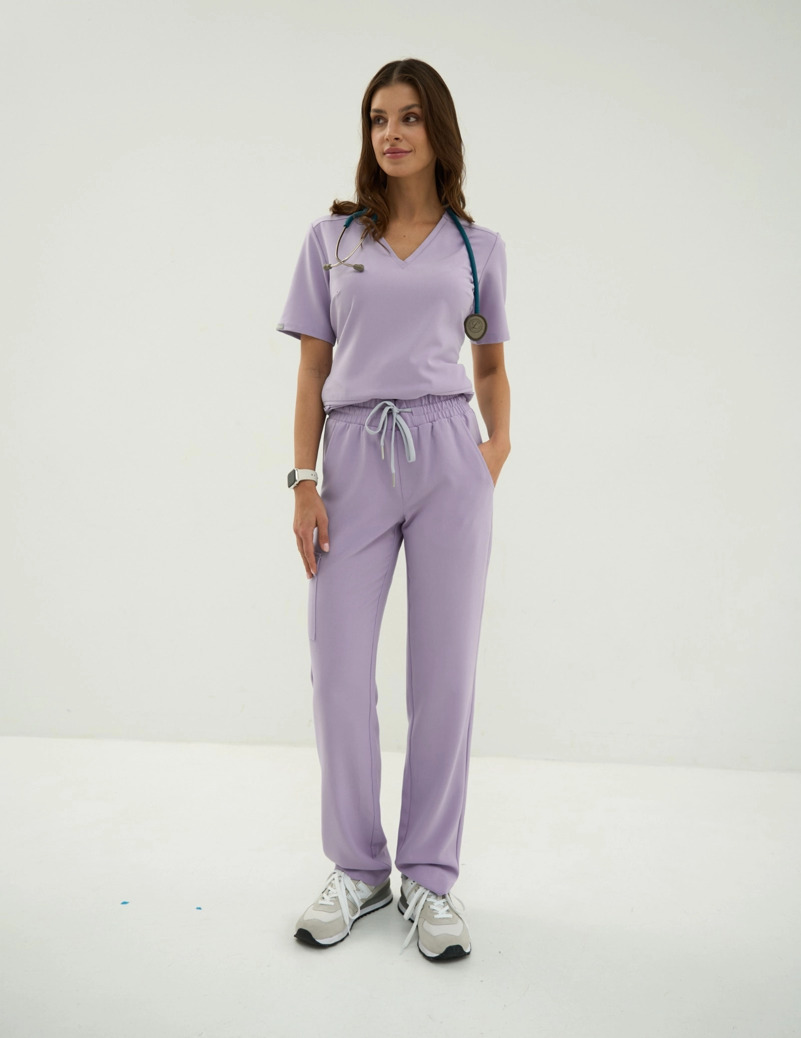 Medizinischer Kasack Casy- PURPLE HEATHER