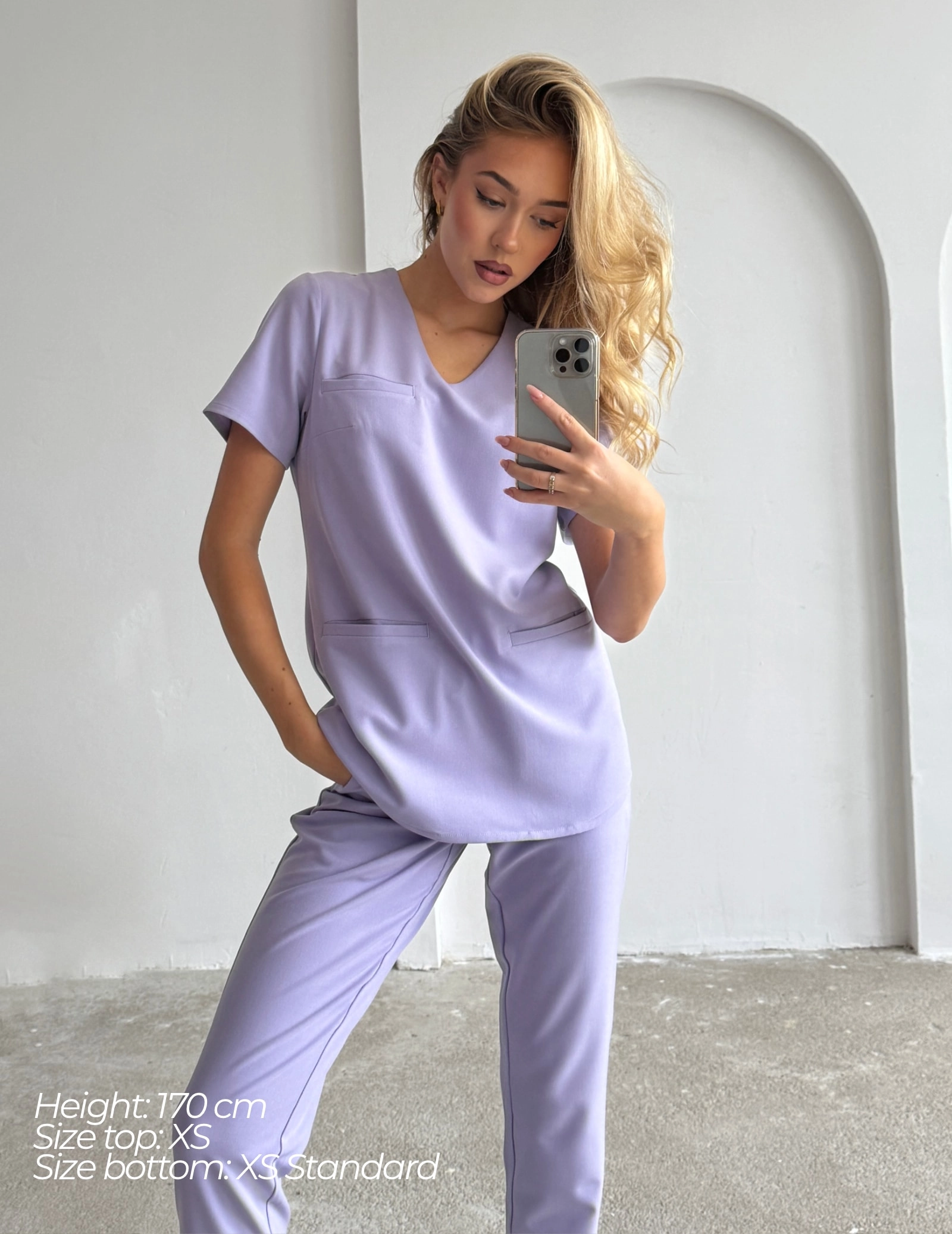 Medizinischer Kasack Grace - PURPLE HEATHER