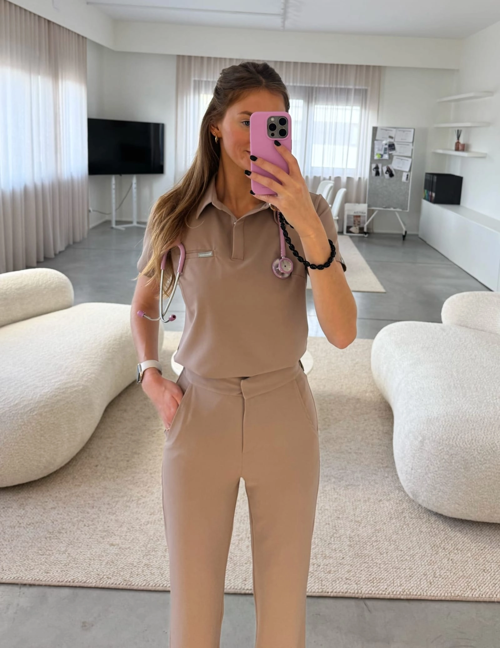Medizinischer Kasack Polo - BEIGE