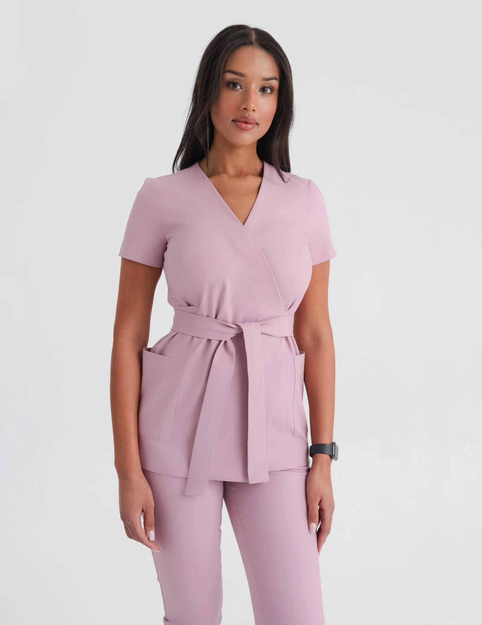 Medizinischer Kasack zum Binden Auri- FRENCH PINK