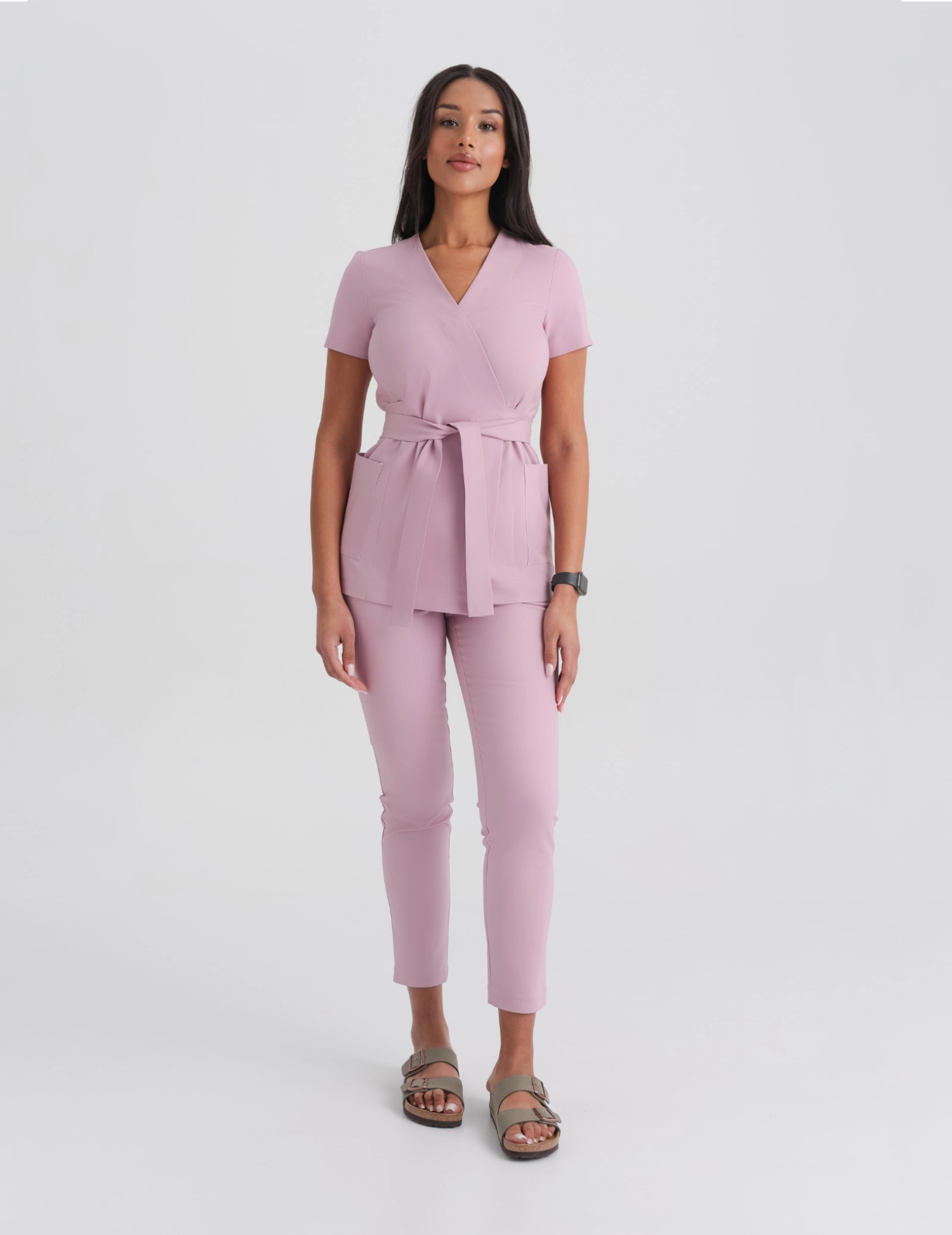 Medizinischer Kasack zum Binden Auri- FRENCH PINK