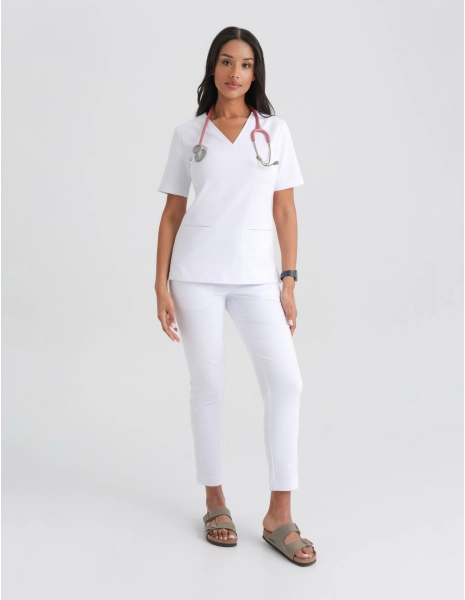 Damen Basic Hose - WHITE