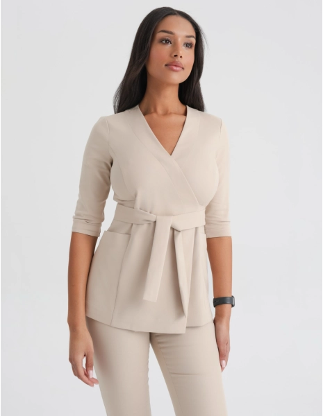 Medizinische Wickelbluse Rosalie - NUDE