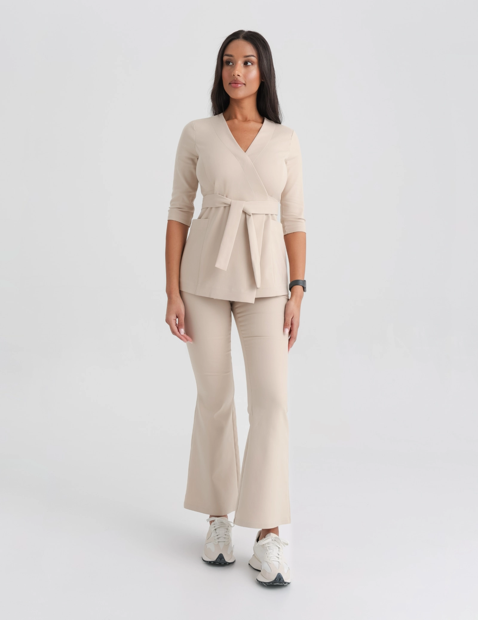 Medizinische Wickelbluse Rosalie - NUDE