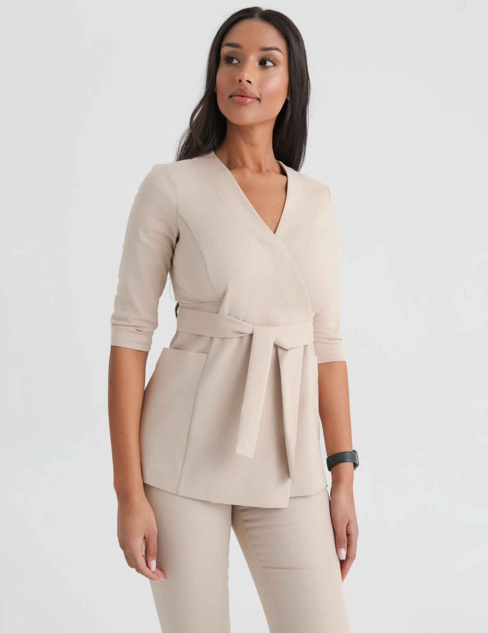 Medizinische Wickelbluse Rosalie - NUDE