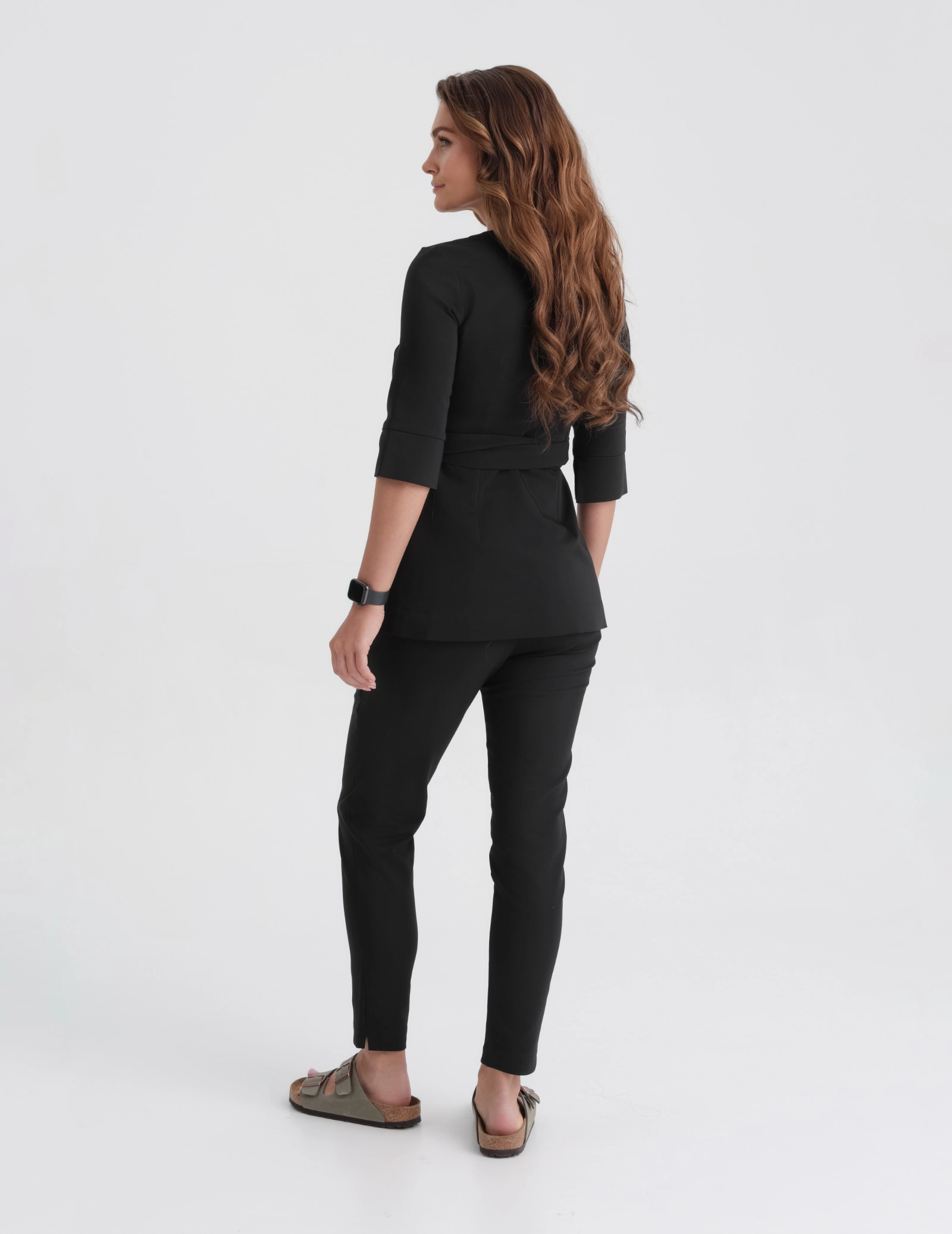 Medizinische Wickelbluse Rosalie - TRUE BLACK