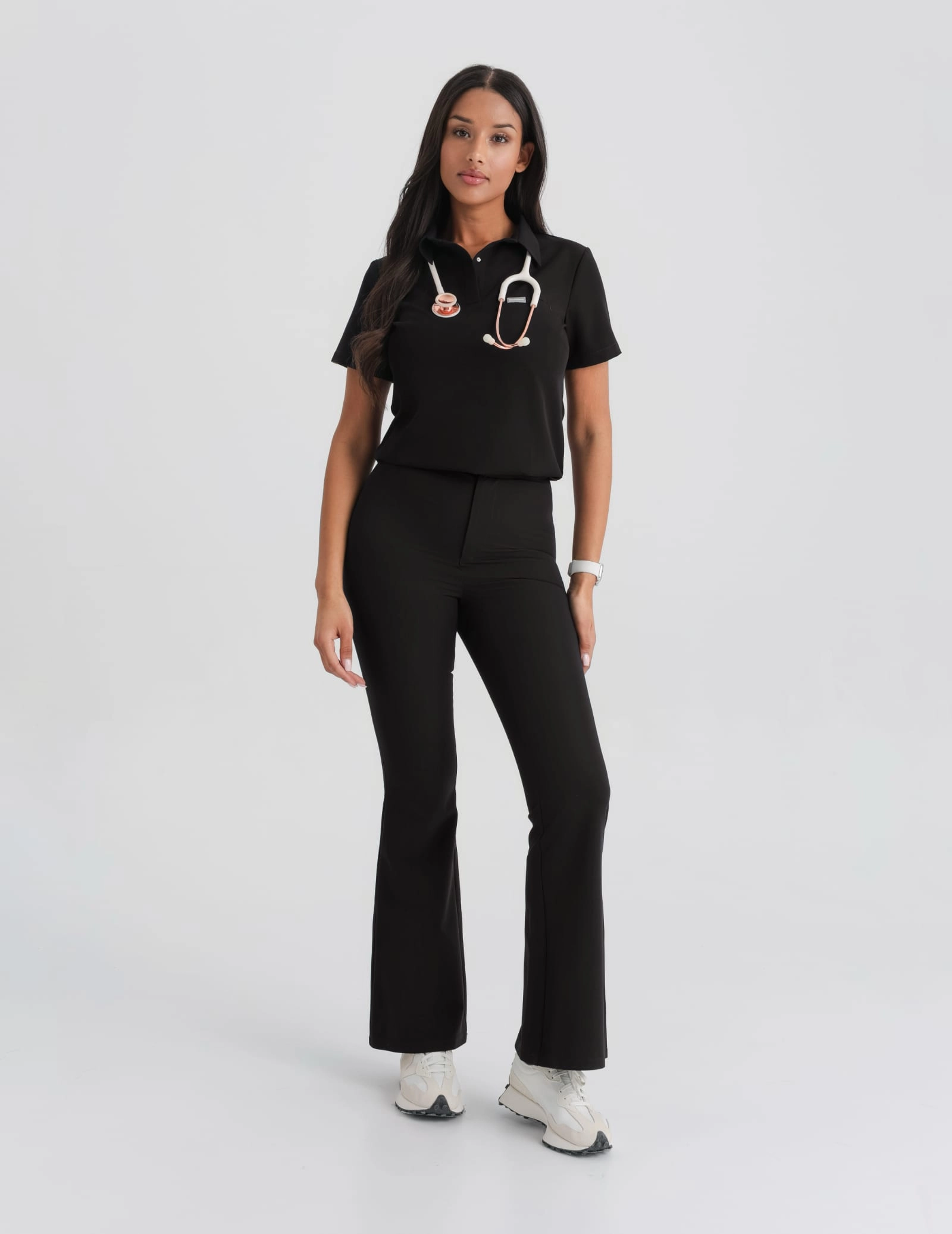 Medizinischer Kasack Polo - BLACK