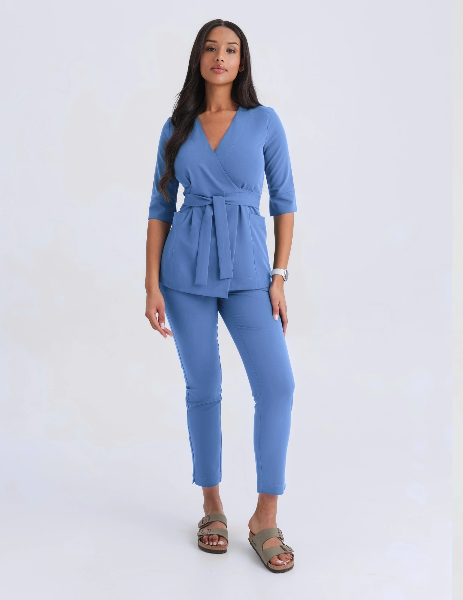 Medizinische Wickelbluse Rosalie - MARINA BLUE