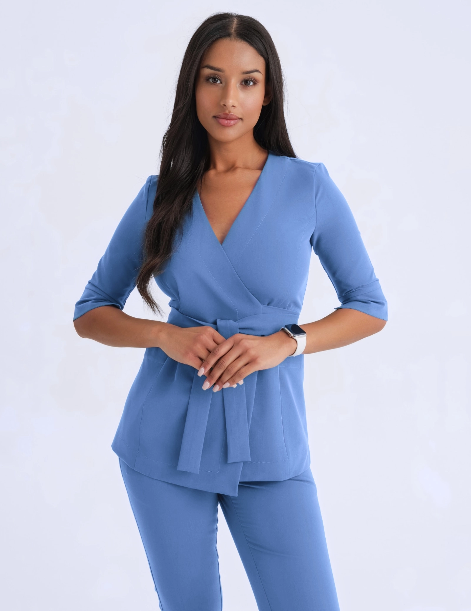 Medizinische Wickelbluse Rosalie - MARINA BLUE
