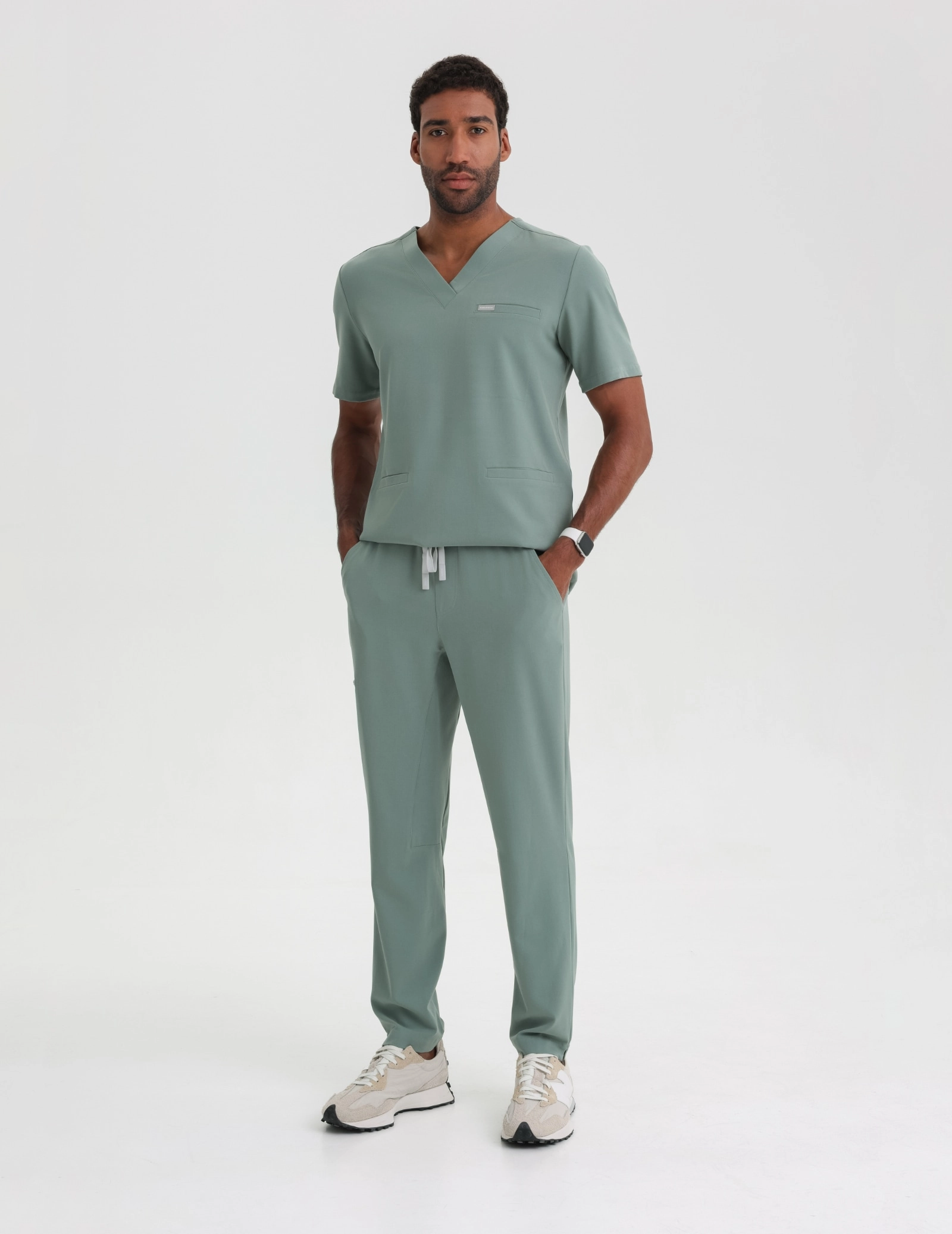 Herren-Basic-Hose – DUSTY GREEN