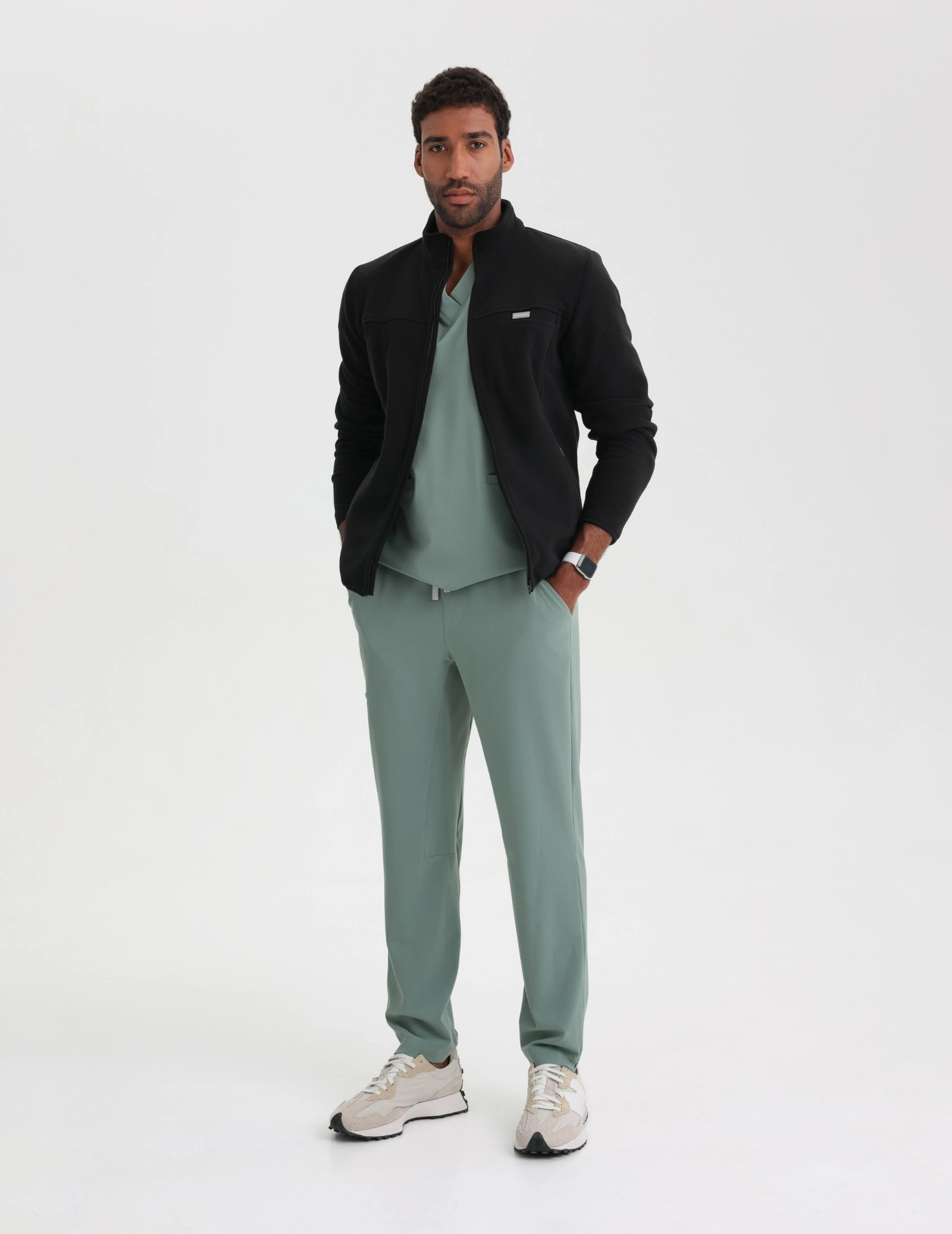 Herren-Basic-Hose – DUSTY GREEN