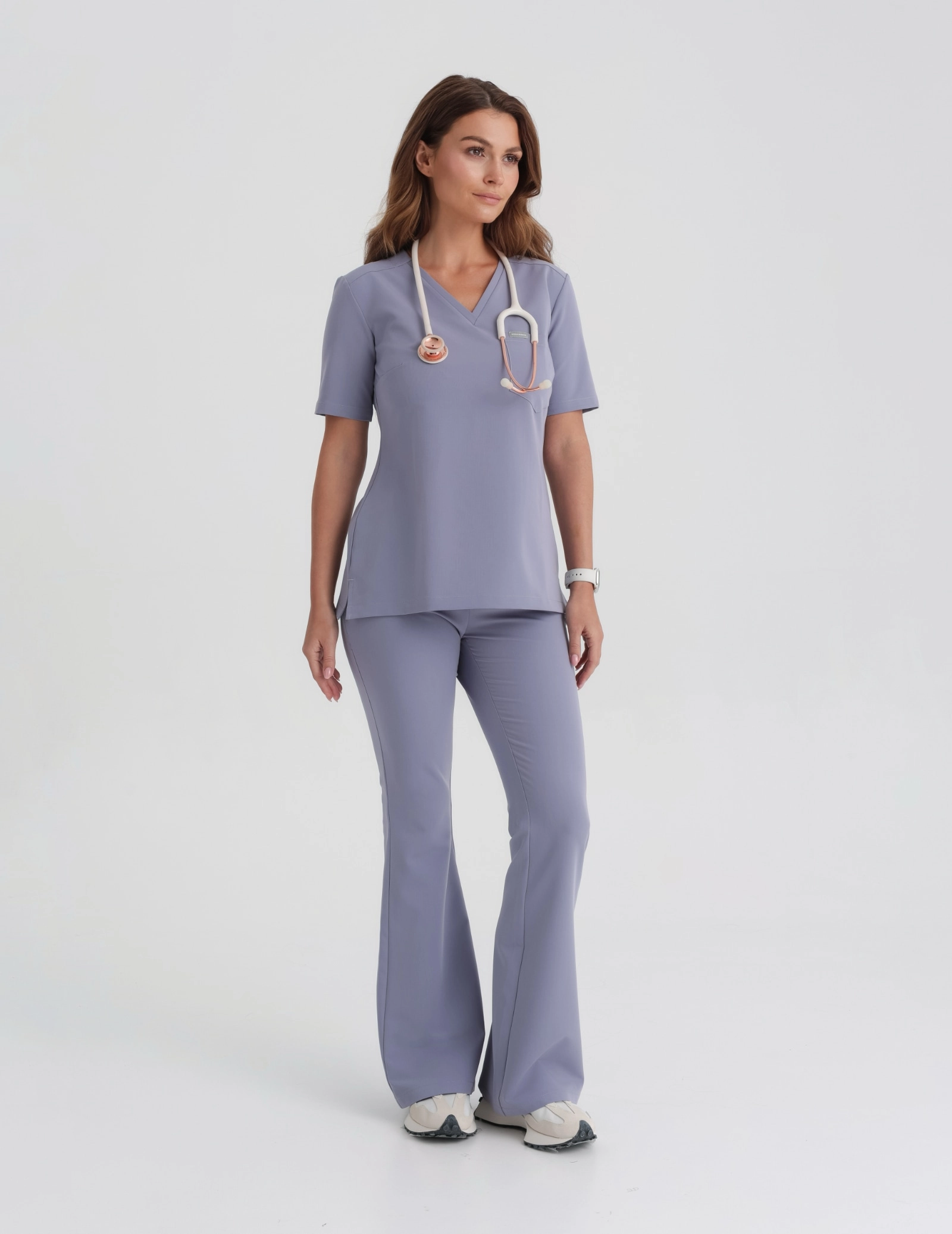 Damen Medizinische Hose Flare - MILKY LAVENDER Damen Medizinische Hose Flare - MILKY LAVENDER