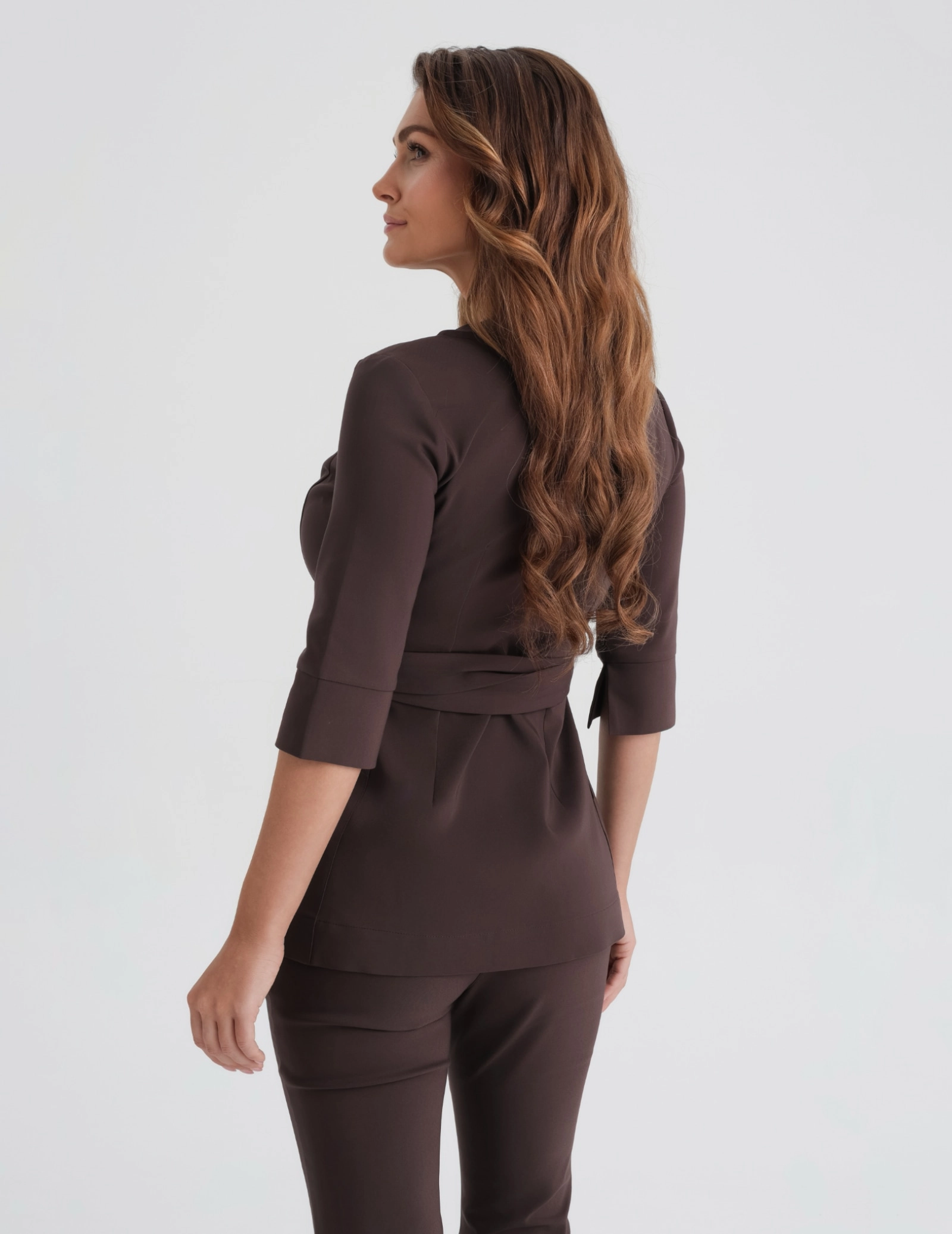 Medizinische Wickelbluse Rosalie - ESPRESSO Medizinische Wickelbluse Rosalie - ESPRESSO