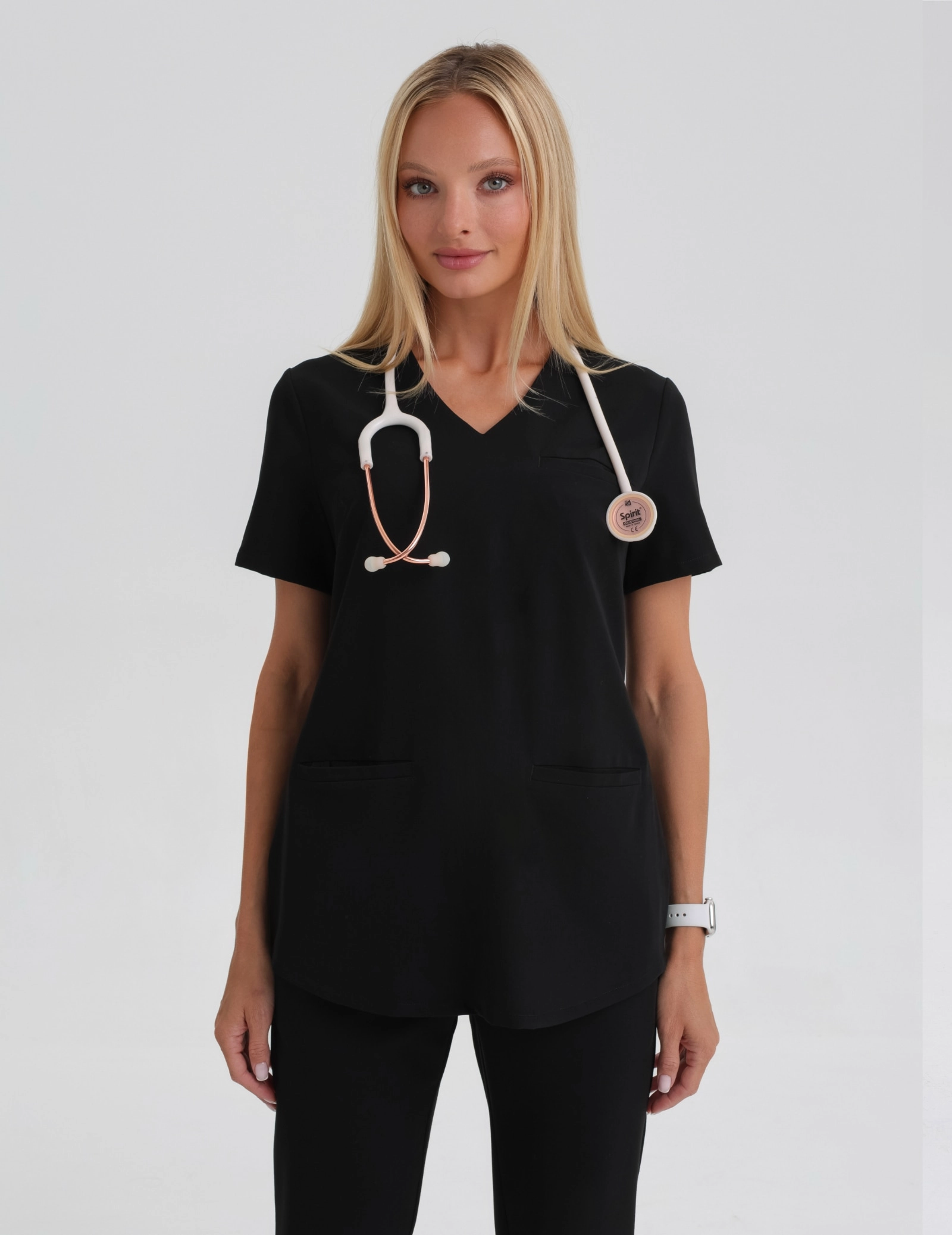 Medizinische Bluse Grace- BLACK