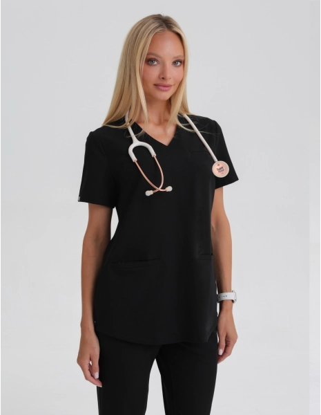 Medizinische Bluse Grace- BLACK