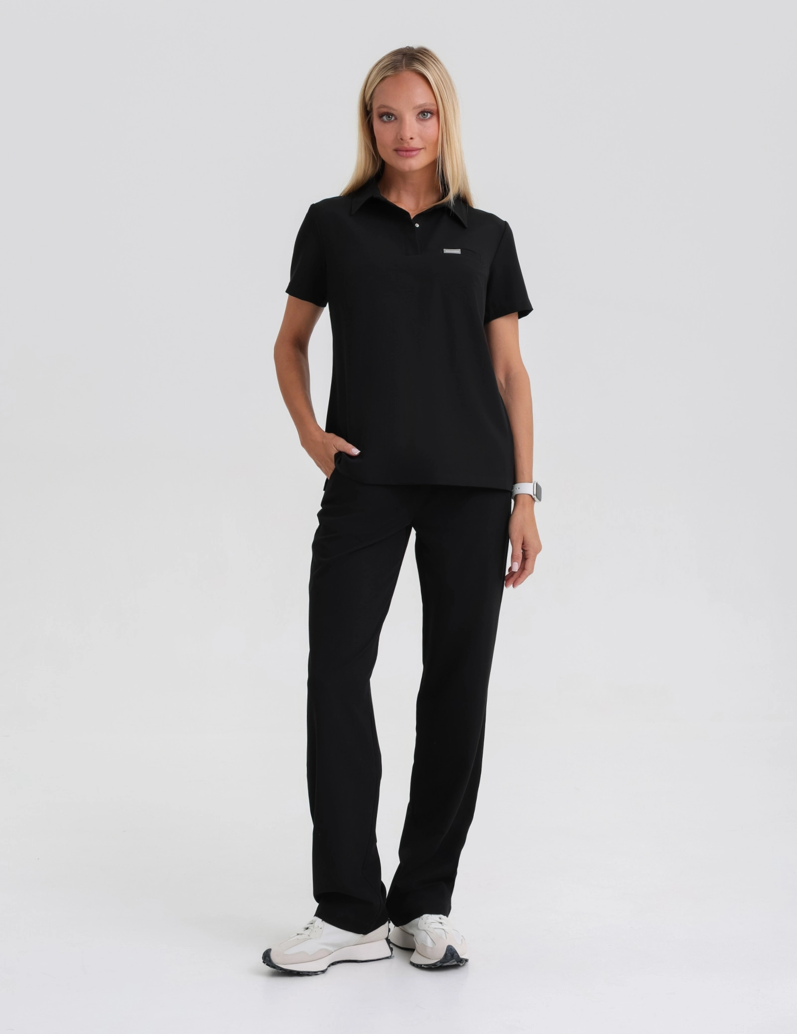 Medizinischer Kasack Polo - BLACK