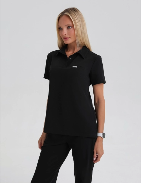 Medizinischer Kasack Polo - BLACK