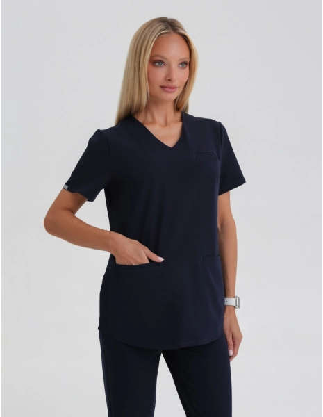 Medizinische Bluse Grace - DARK NAVY