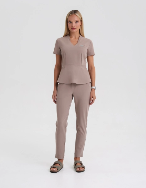 Damen Basic Hose - BEIGE