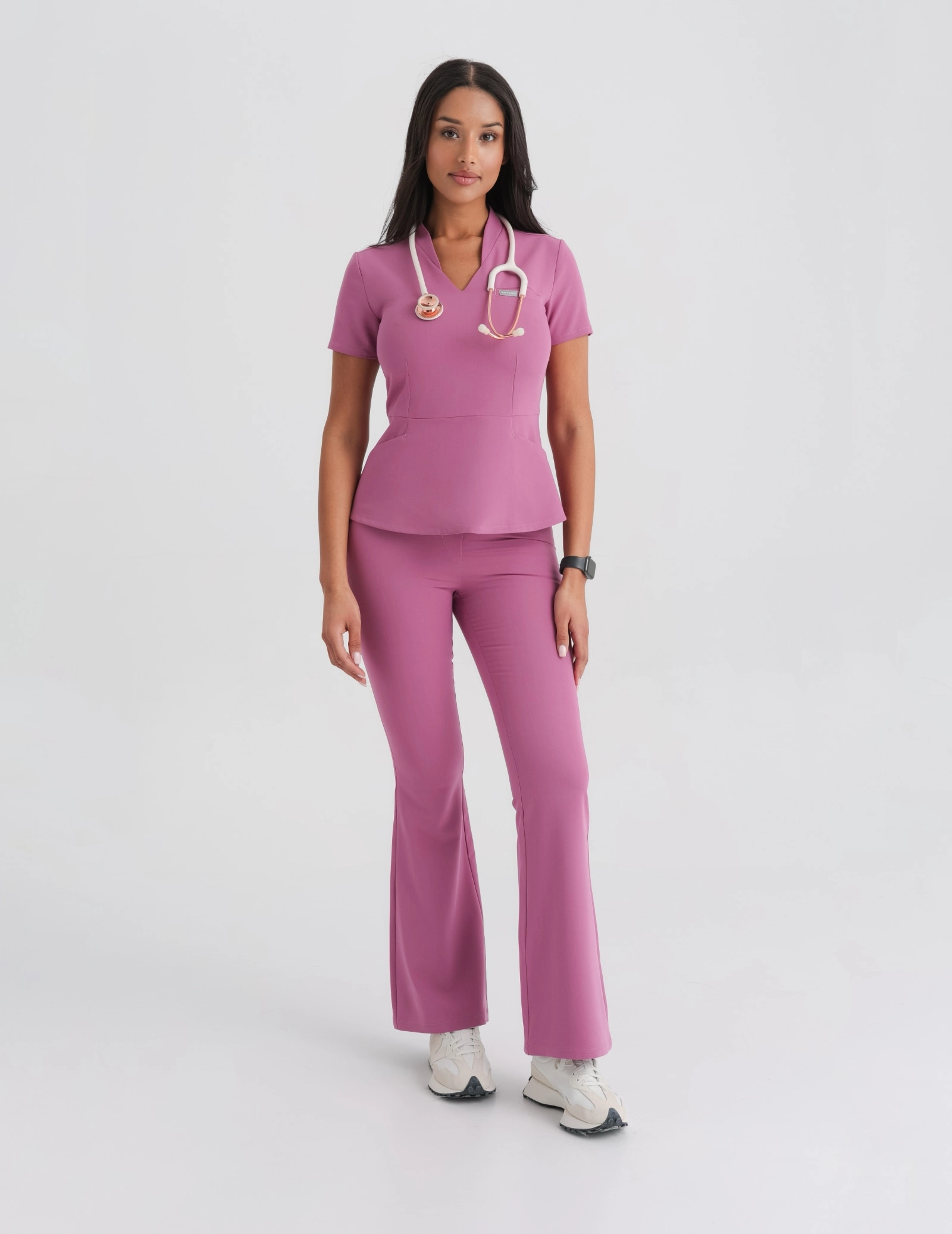 Damen Medizinische Hose Flare - BERRY SHAKE